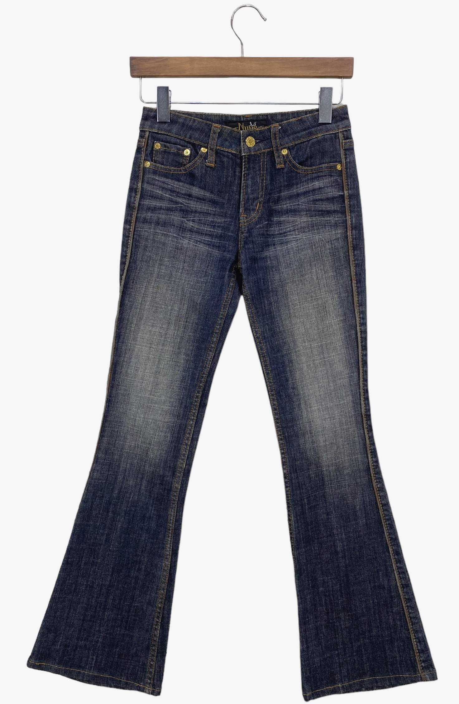 Japanese Brand Japanese NUVE Flare Jeans Distressed BootcutY2KVintage Denim Size 25" / US 0 / IT 36 - 1 Thumbnail