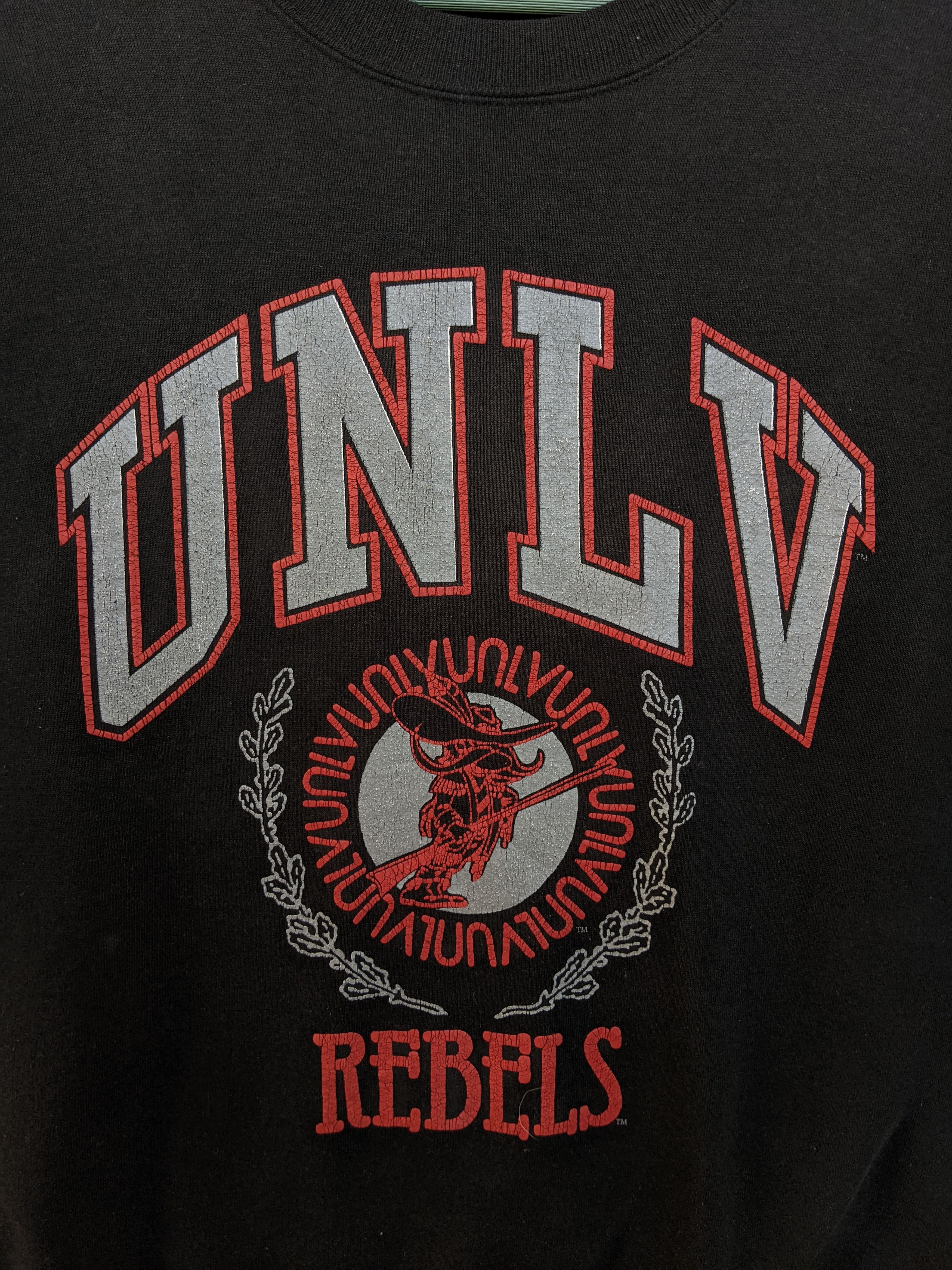Jerzees Vintage 80s University Las Vegas Rebels Sweatshirt/Size L Size US L / EU 52-54 / 3 - 3 Thumbnail