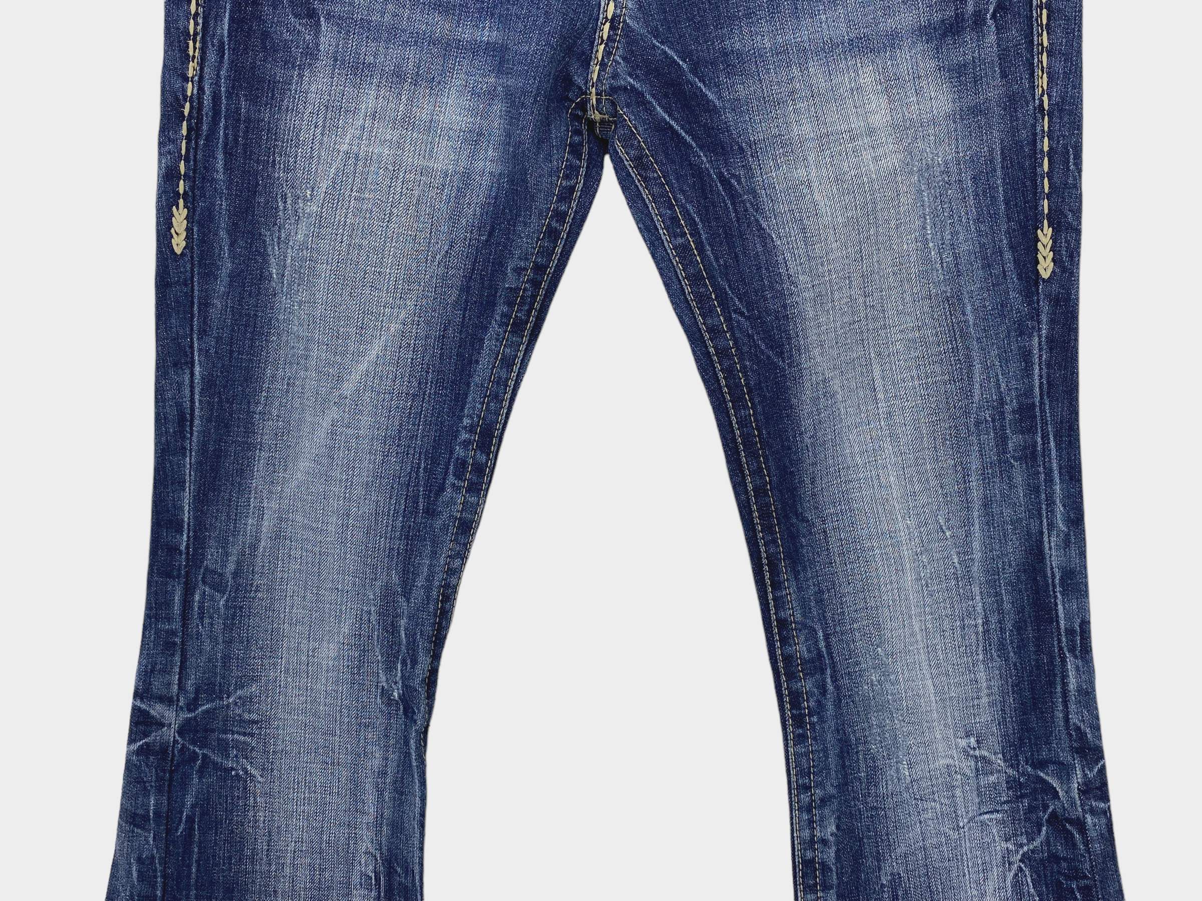 Japanese Brand Japanese Flare Denim Jeans - Bootcut Grunge Punk Vintage Size 28" / US 6 / IT 42 - 5 Thumbnail