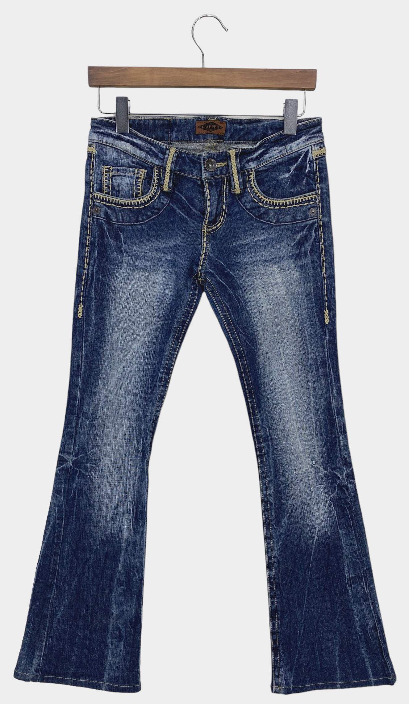Japanese Brand Japanese Flare Denim Jeans - Bootcut Grunge Punk Vintage Size 28" / US 6 / IT 42 - 1 Thumbnail