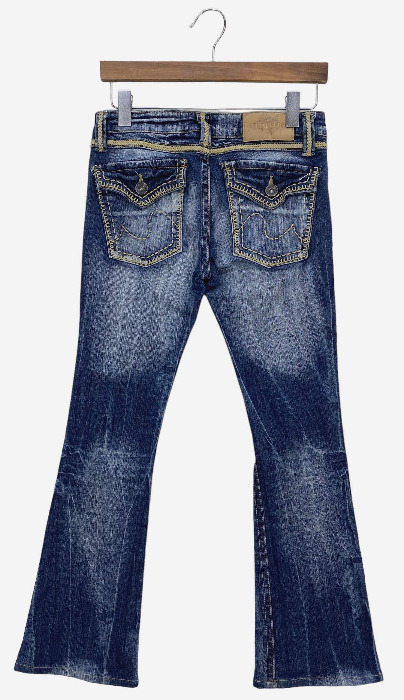 Japanese Brand Japanese Flare Denim Jeans - Bootcut Grunge Punk Vintage Size 28" / US 6 / IT 42 - 2 Thumbnail