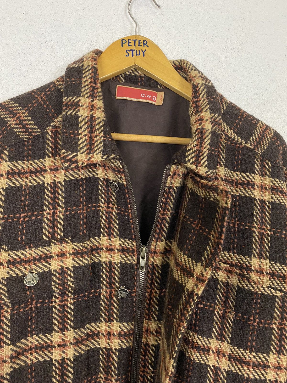 AWGE VINTAGE A.W.G FLANNEL ZIPPER JACKET Size US XL / EU 56 / 4 - 13 Thumbnail
