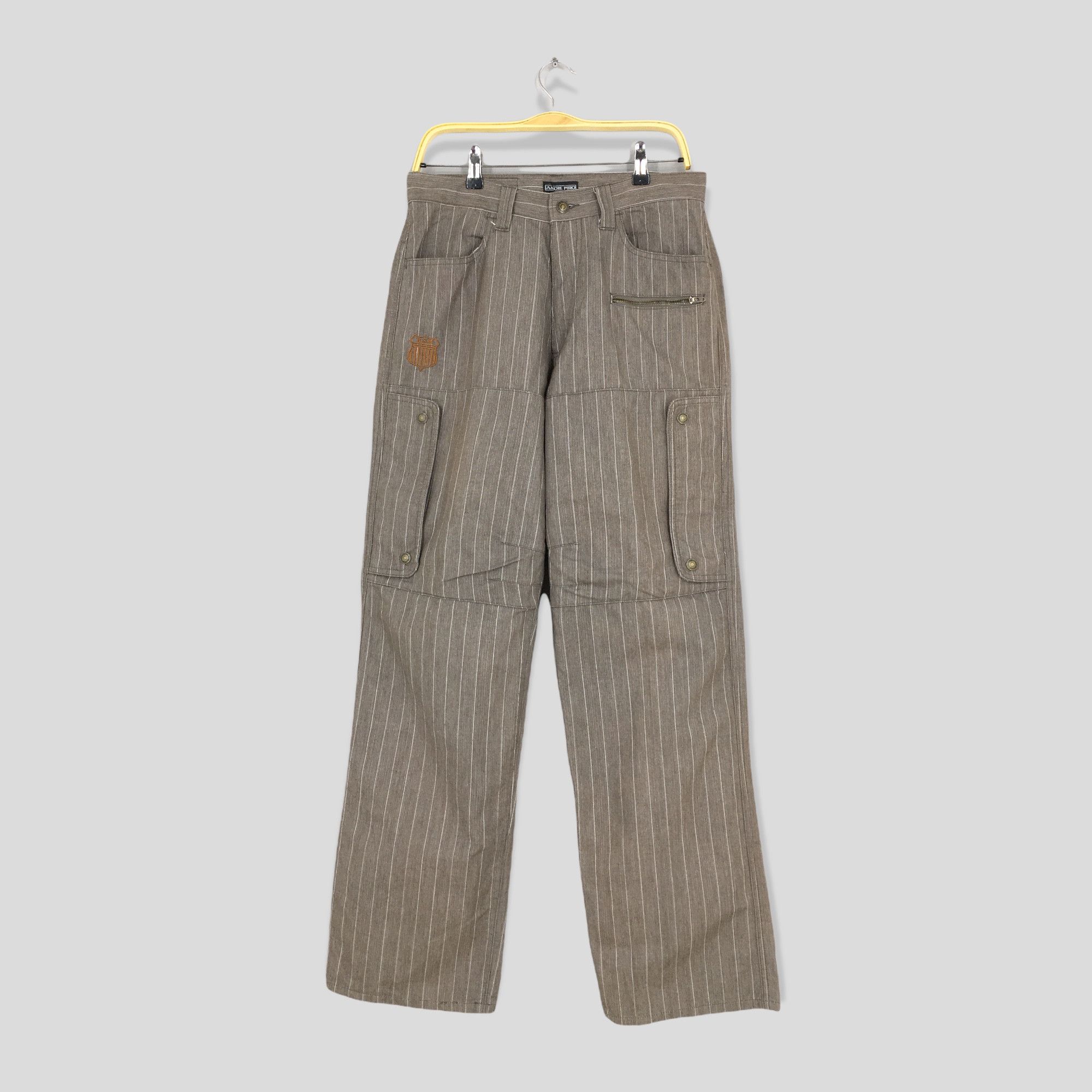 image of Military Size 30X32.5 Amore Puro Striped Cargo Pants Techwear, Men's