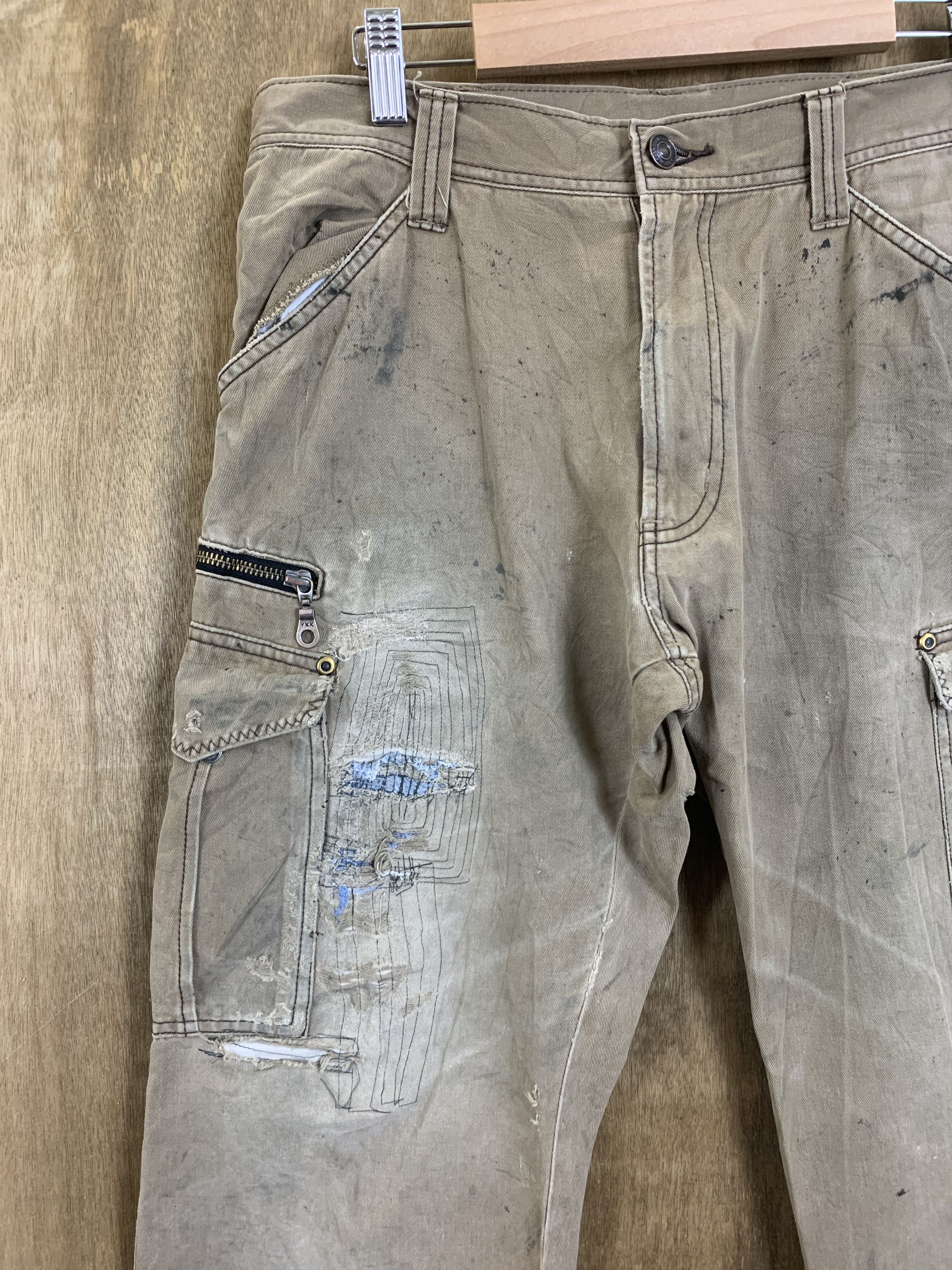 Japanese Brand Cargo Pants Multipocket Distressed Pants Travis Scott Style Size US 28 / EU 44 - 7 Thumbnail