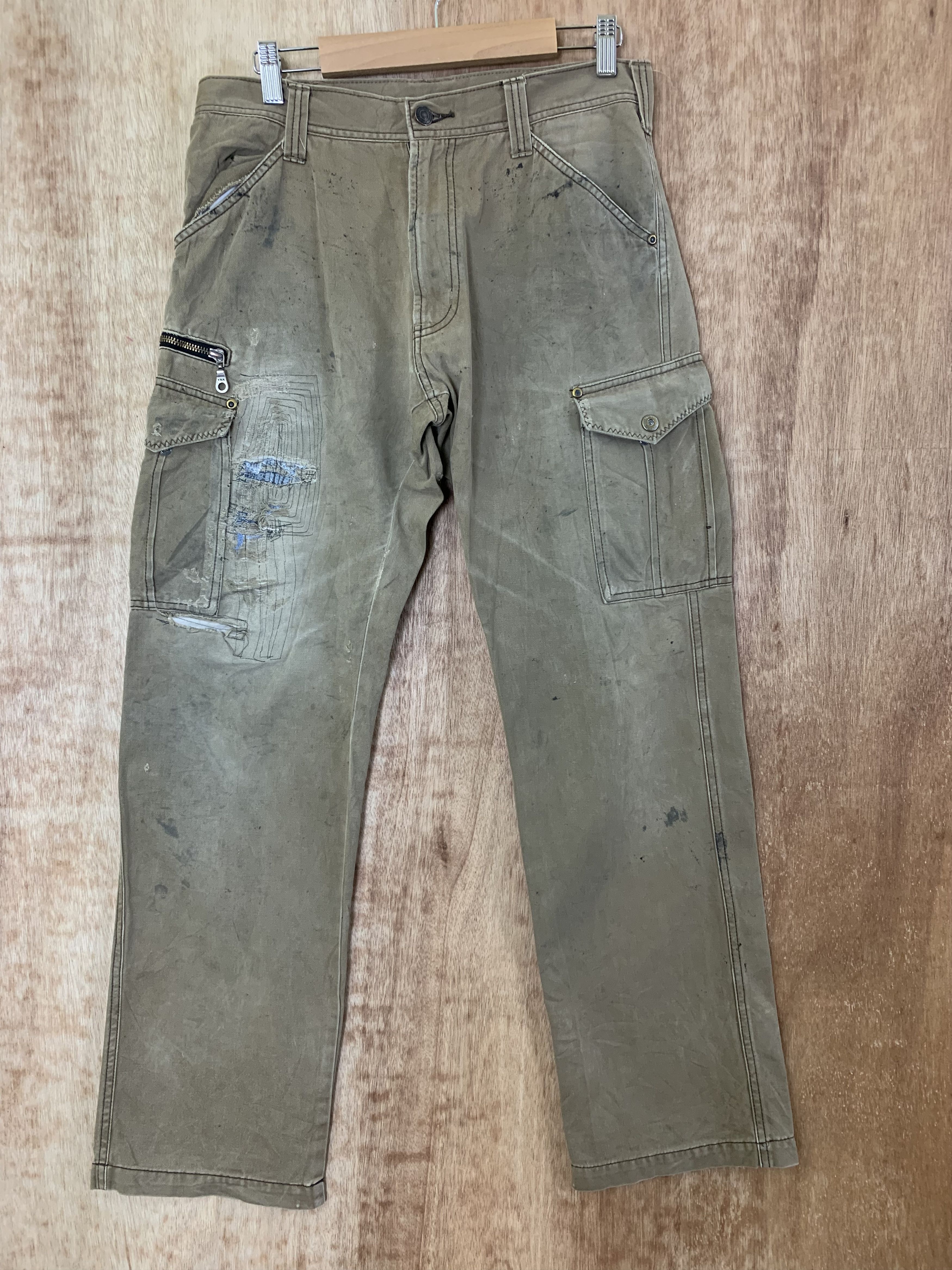 Japanese Brand Cargo Pants Multipocket Distressed Pants Travis Scott Style Size US 28 / EU 44 - 1 Thumbnail