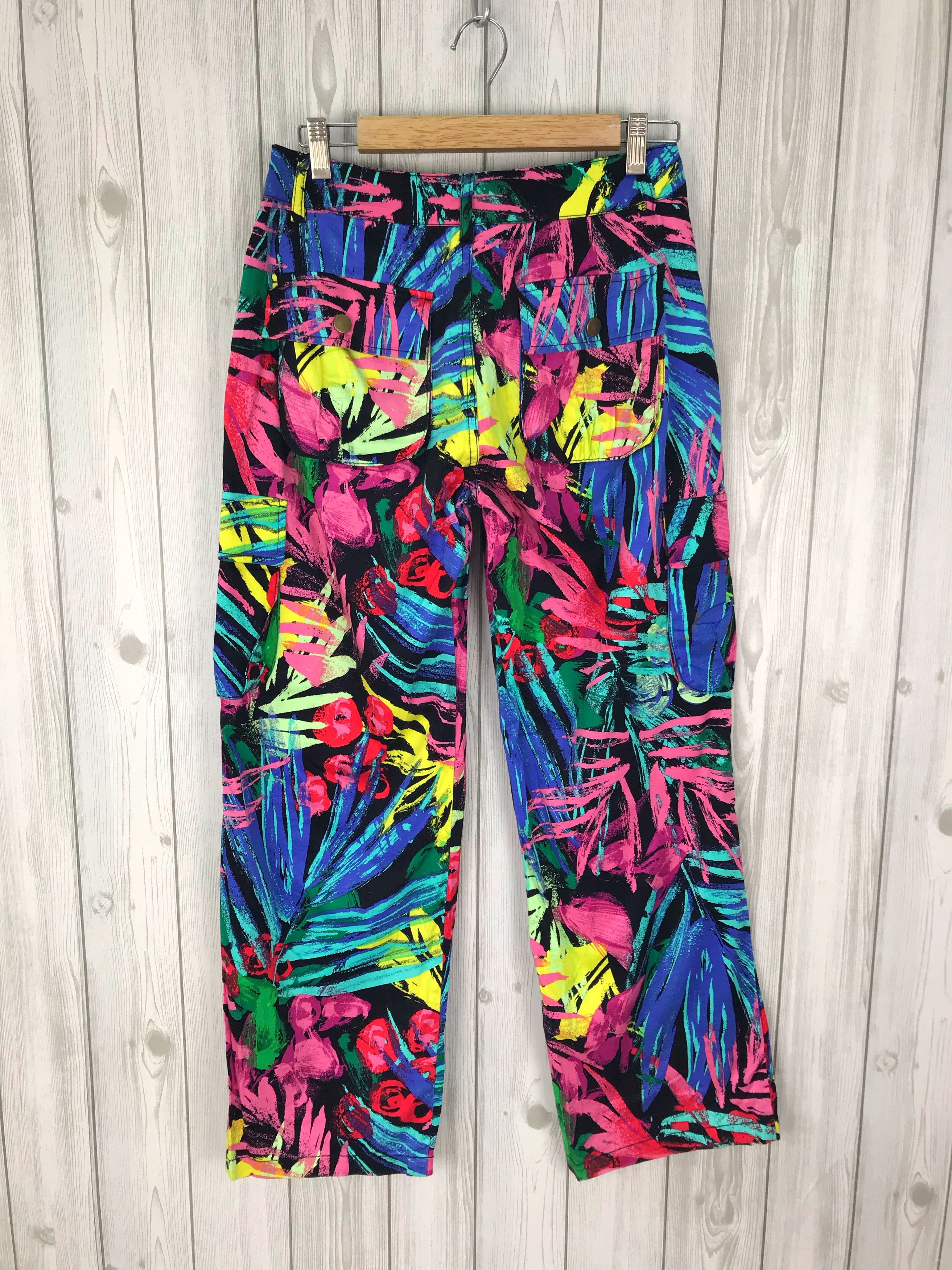 Art Comes First Japanese Brand All Over Print Floral Cargo Pants Size US 28 / EU 44 - 8 Thumbnail