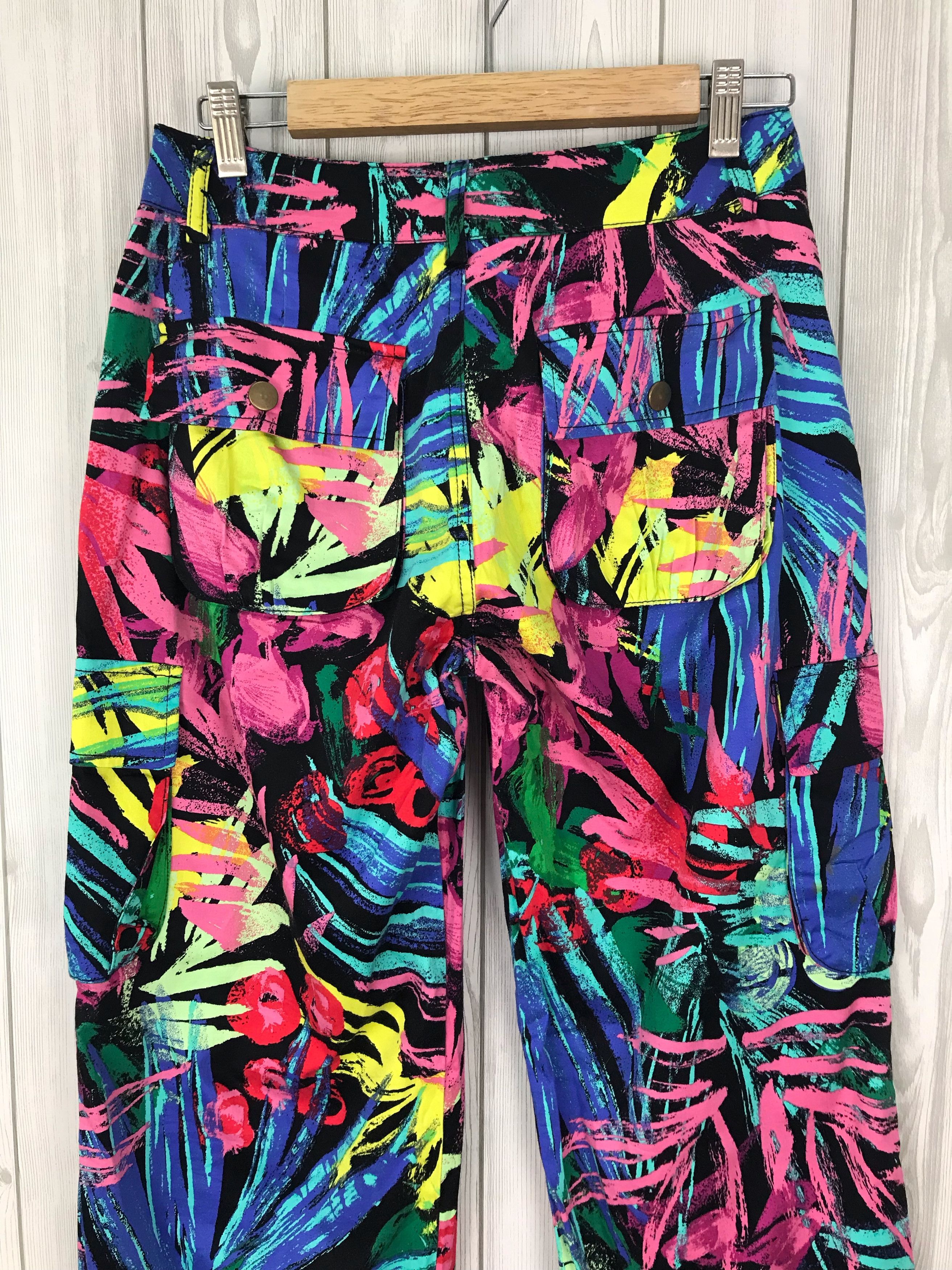 Art Comes First Japanese Brand All Over Print Floral Cargo Pants Size US 28 / EU 44 - 9 Thumbnail