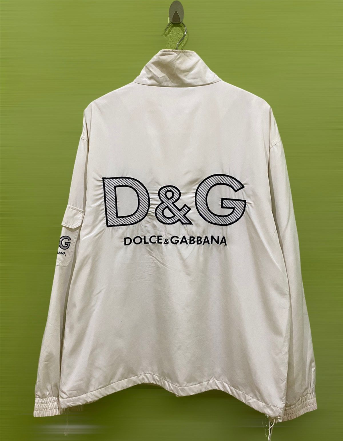 Pre-owned Dolce & Gabbana D&g Sport Jacket Big Logo In White