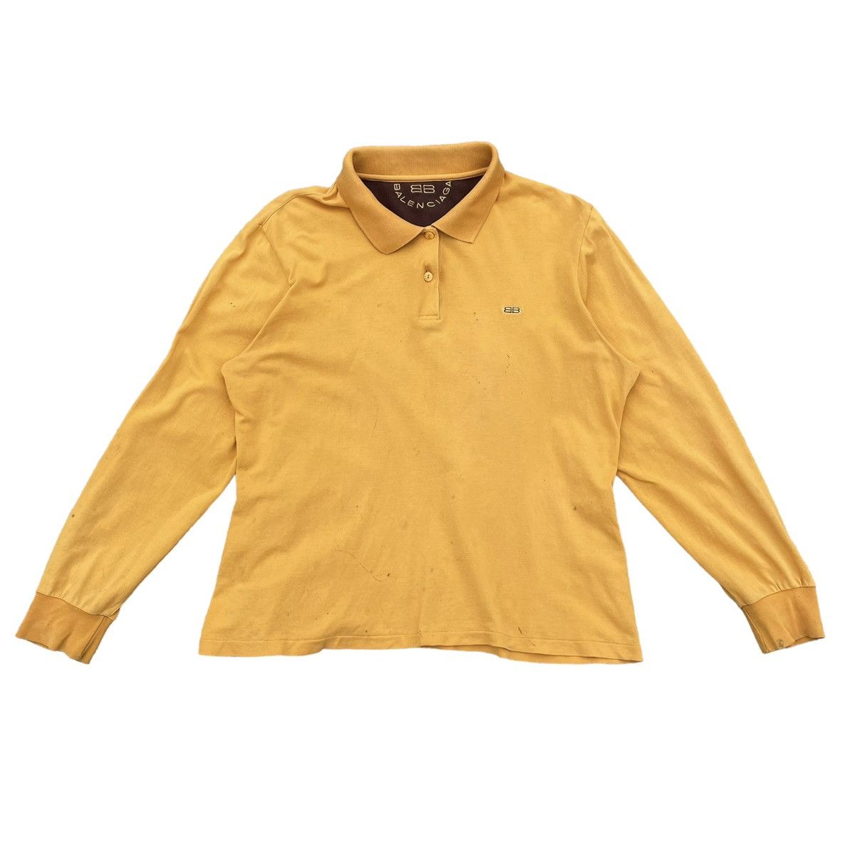 Balenciaga VINTAGE BALENCIAGA LONG SLEEVE POLO TSHIRT Size US S / EU 44-46 / 1 - 1 Thumbnail