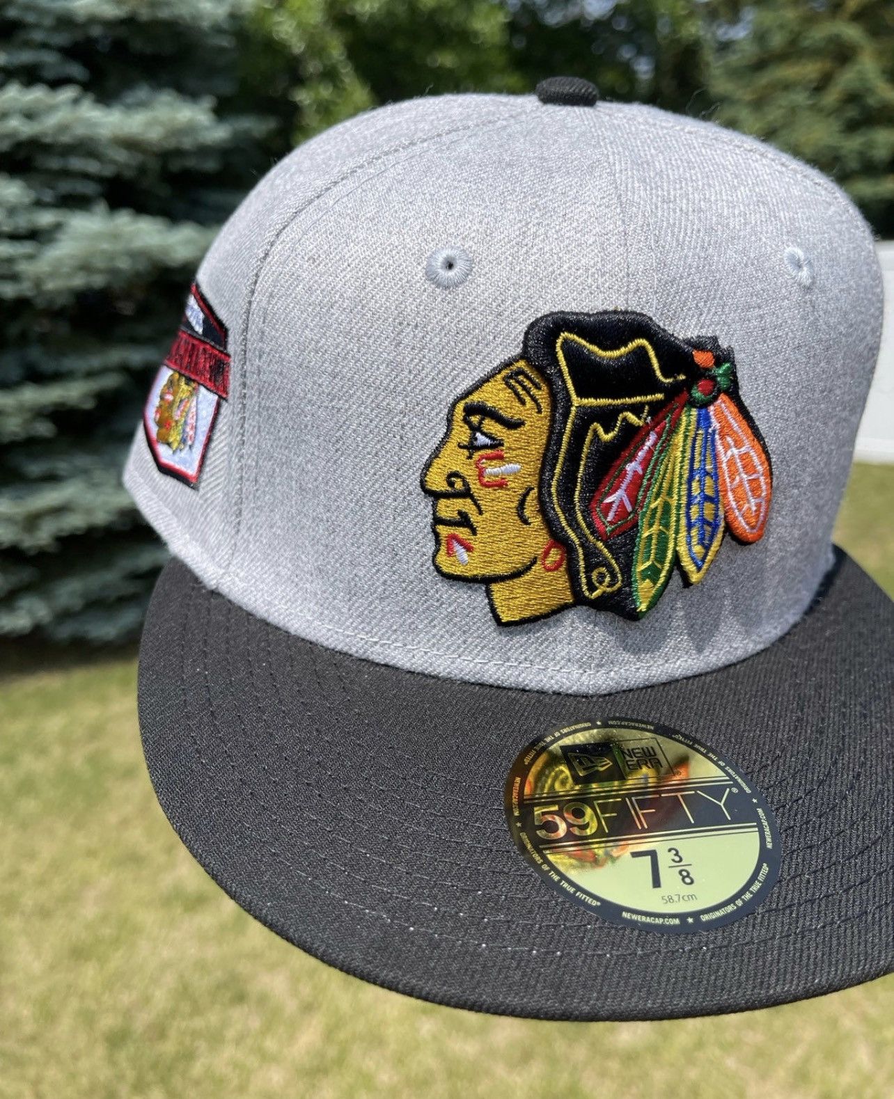 New Era Red & Black Chicago Blackhawks 59FIFTY Fitted Cap 7