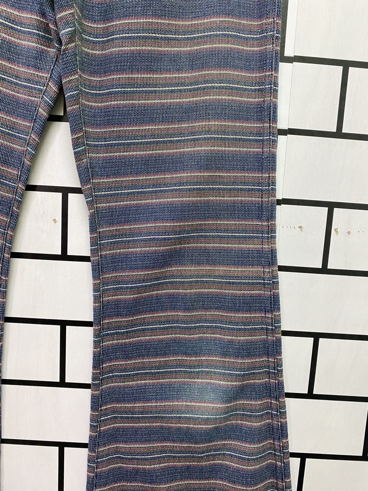 Vintage Vintage BISON GENUINE WASTERN Stripe Flared Bell Bottom Pant Size US 30 / EU 46 - 7 Thumbnail