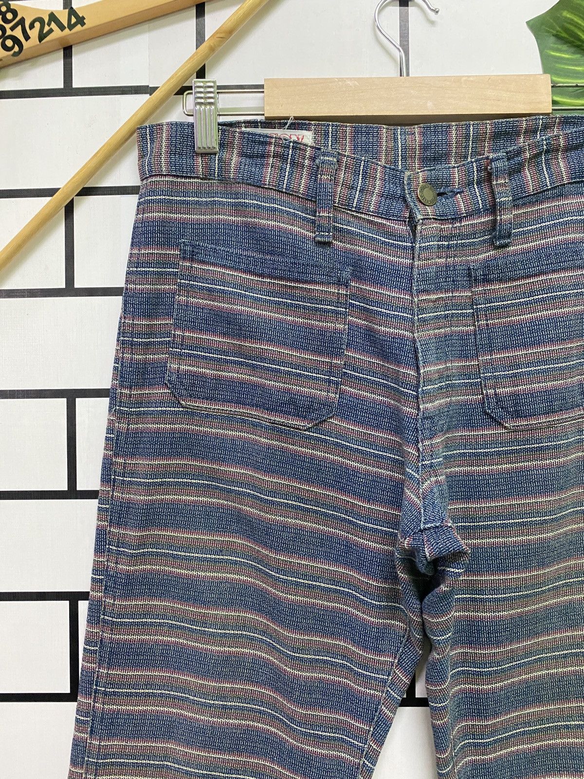 Vintage Vintage BISON GENUINE WASTERN Stripe Flared Bell Bottom Pant Size US 30 / EU 46 - 4 Thumbnail