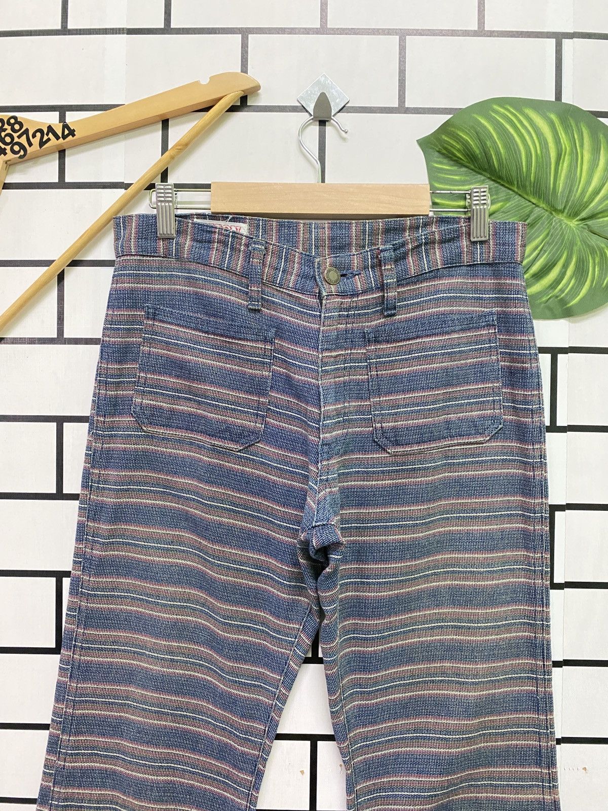 Vintage Vintage BISON GENUINE WASTERN Stripe Flared Bell Bottom Pant Size US 30 / EU 46 - 3 Thumbnail