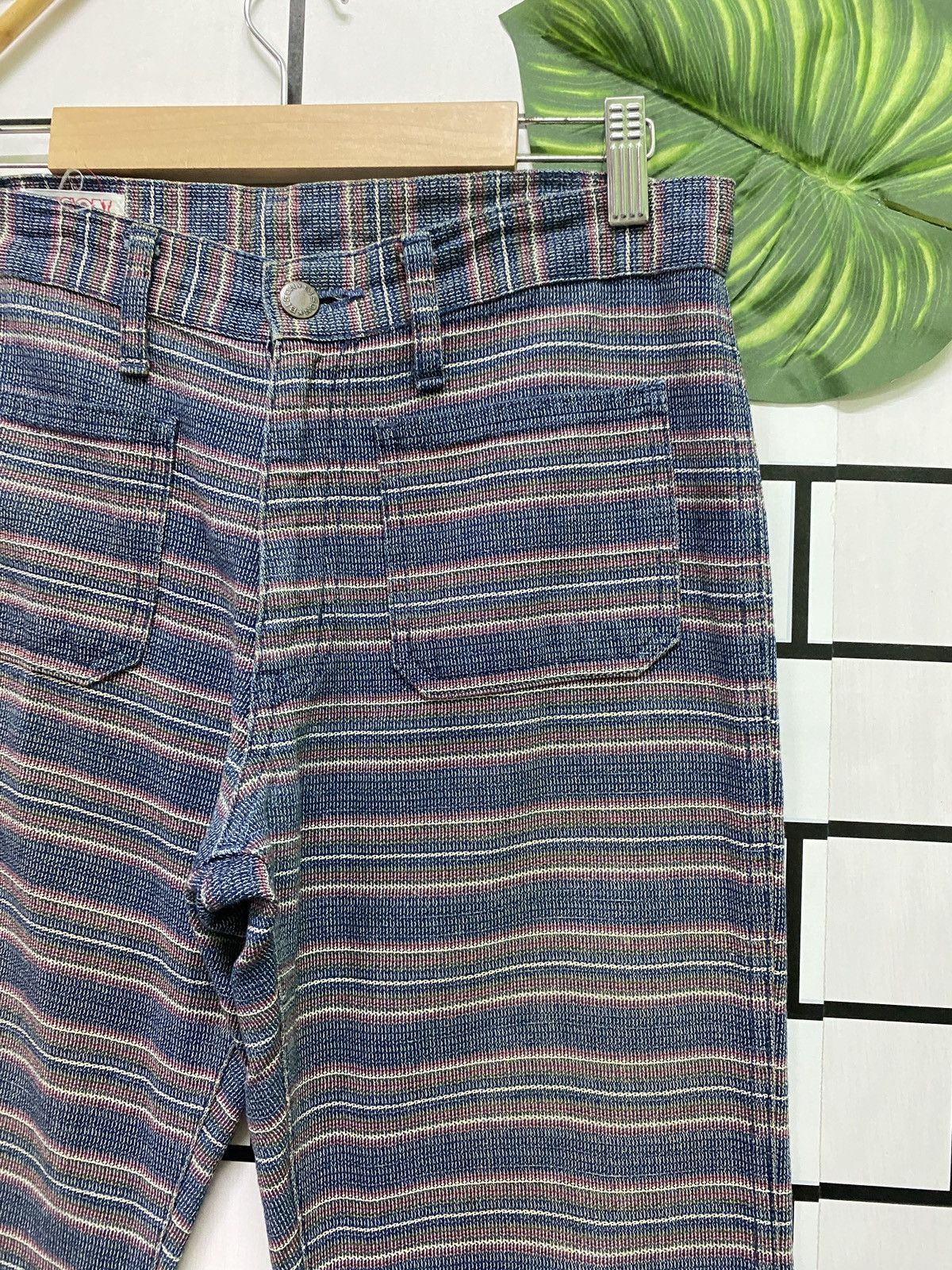 Vintage Vintage BISON GENUINE WASTERN Stripe Flared Bell Bottom Pant Size US 30 / EU 46 - 5 Thumbnail