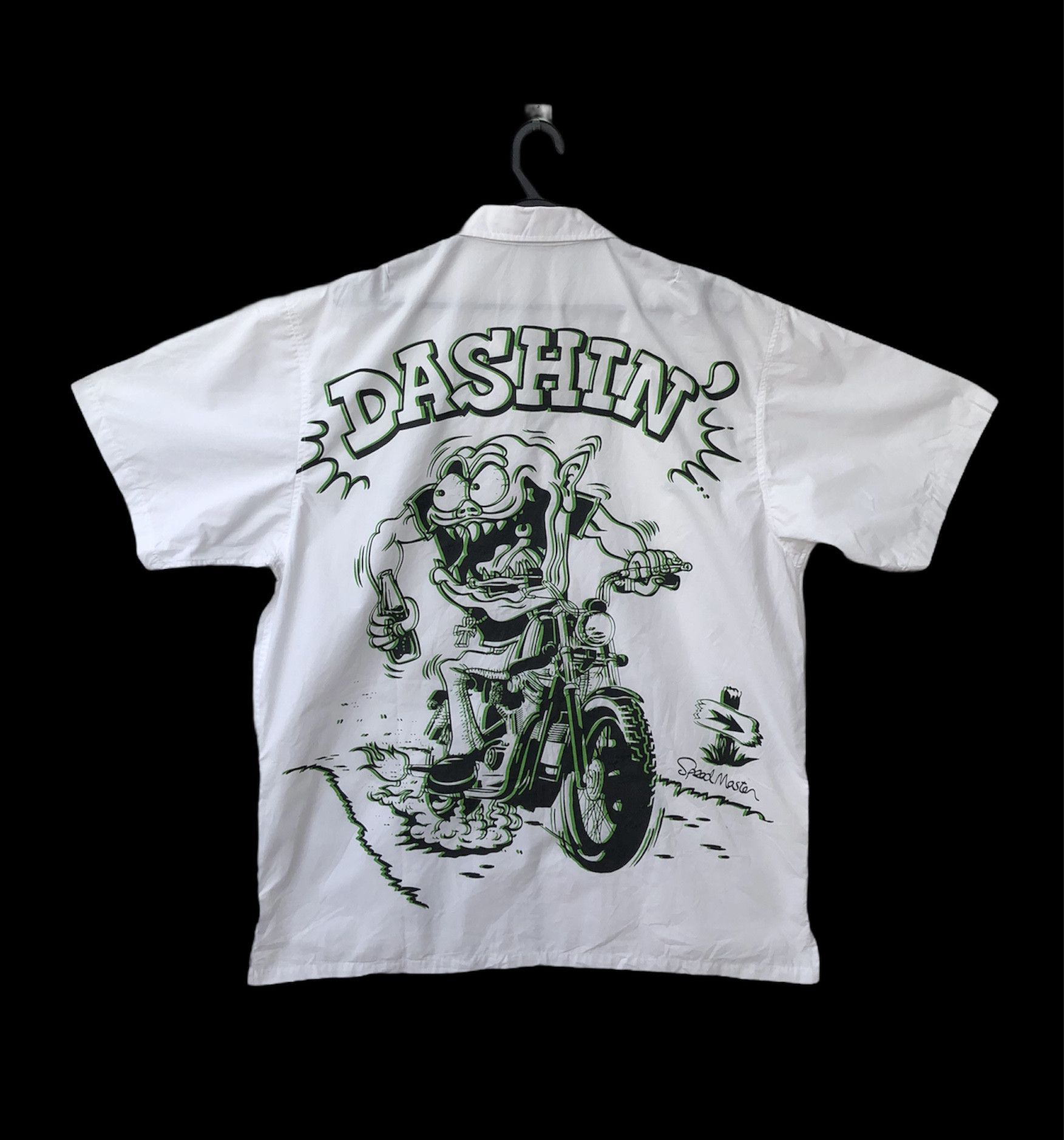Japanese Brand SPEED MONSTER MOTORCYCLE S/S ZIPPER JACKET Size US L / EU 52-54 / 3 - 1 Thumbnail