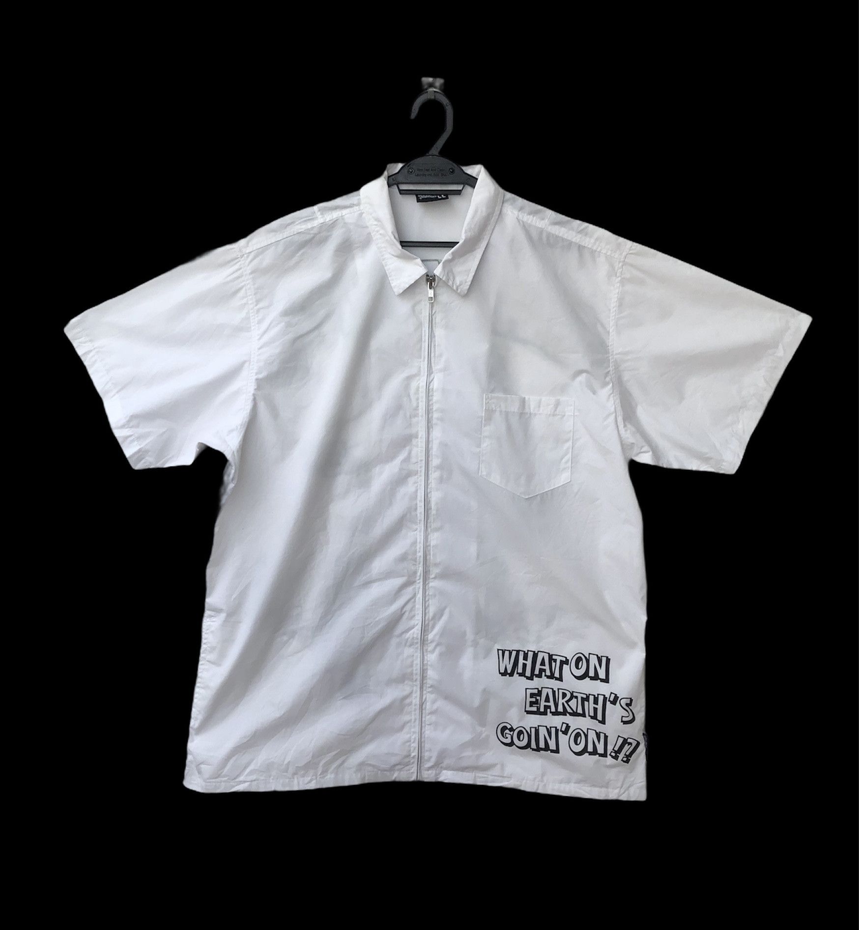 Japanese Brand SPEED MONSTER MOTORCYCLE S/S ZIPPER JACKET Size US L / EU 52-54 / 3 - 2 Thumbnail