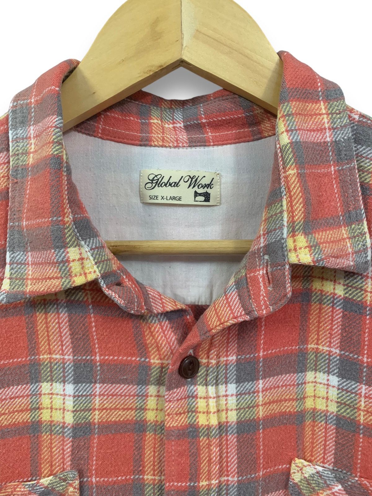 Global Work Japanese Brand Checkered Flannel Shirt Travis Scott Style Size US M / EU 48-50 / 2 - 5 Thumbnail