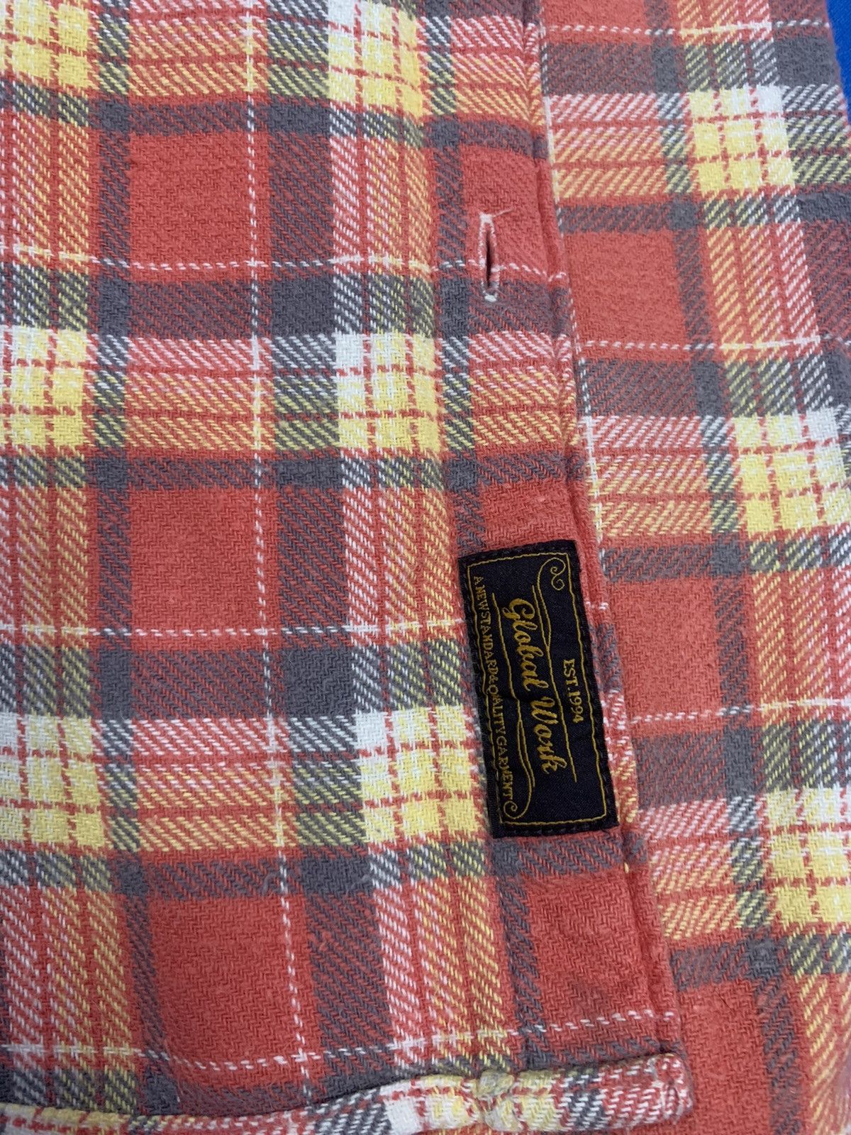 Global Work Japanese Brand Checkered Flannel Shirt Travis Scott Style Size US M / EU 48-50 / 2 - 15 Thumbnail