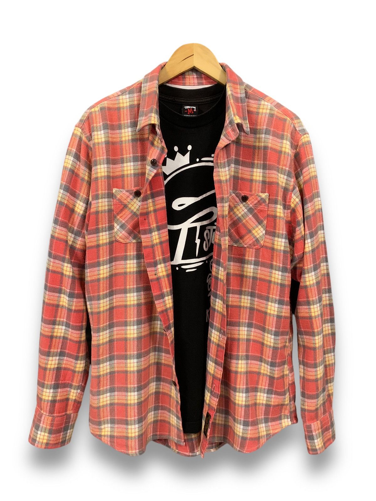 Global Work Japanese Brand Checkered Flannel Shirt Travis Scott Style Size US M / EU 48-50 / 2 - 2 Thumbnail