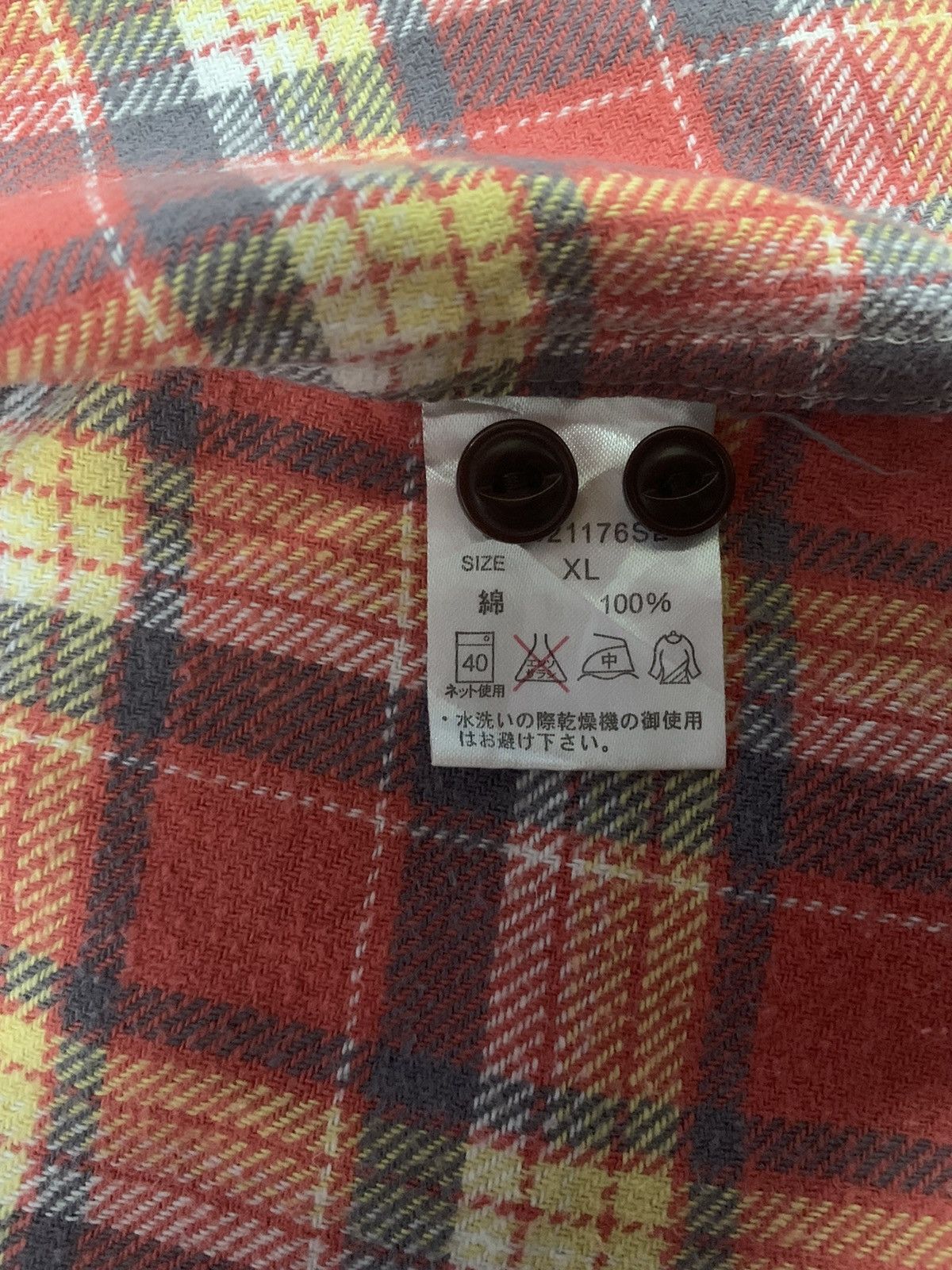 Global Work Japanese Brand Checkered Flannel Shirt Travis Scott Style Size US M / EU 48-50 / 2 - 19 Thumbnail