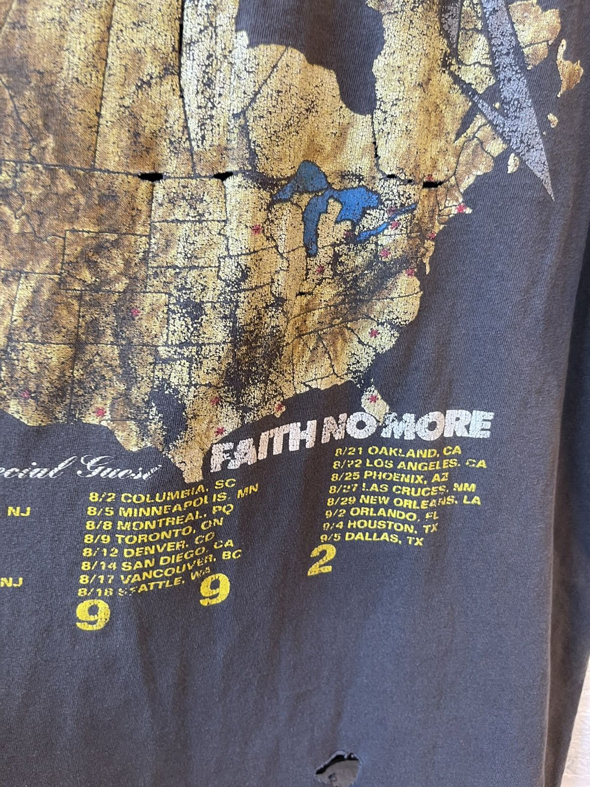 Vintage 1992 Metallica Guns N Roses THRASHED Band Shirt