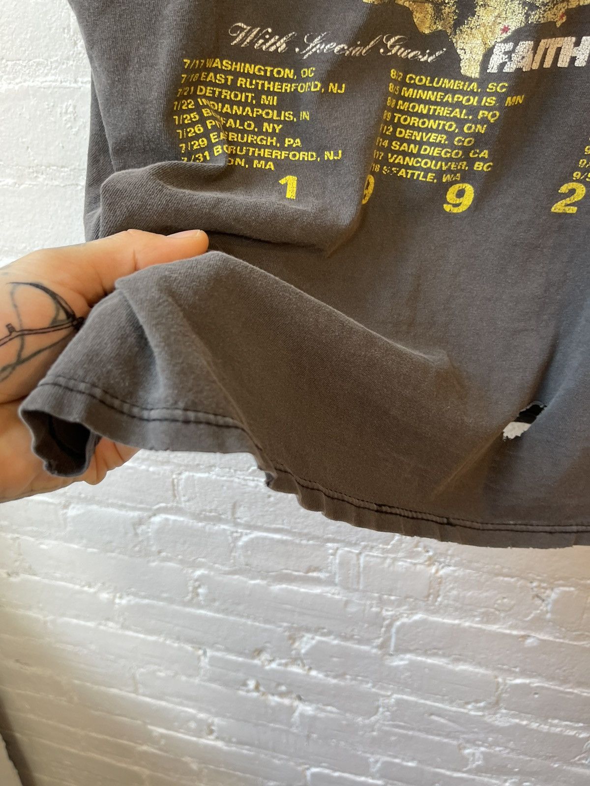 Vintage 1992 Metallica Guns N Roses THRASHED Band Shirt
