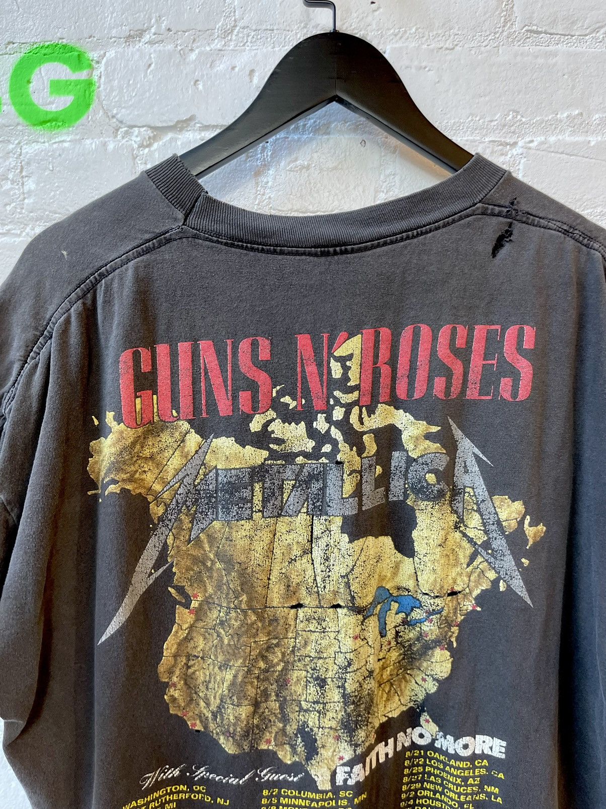 Vintage 1992 Metallica Guns N Roses THRASHED Band Shirt