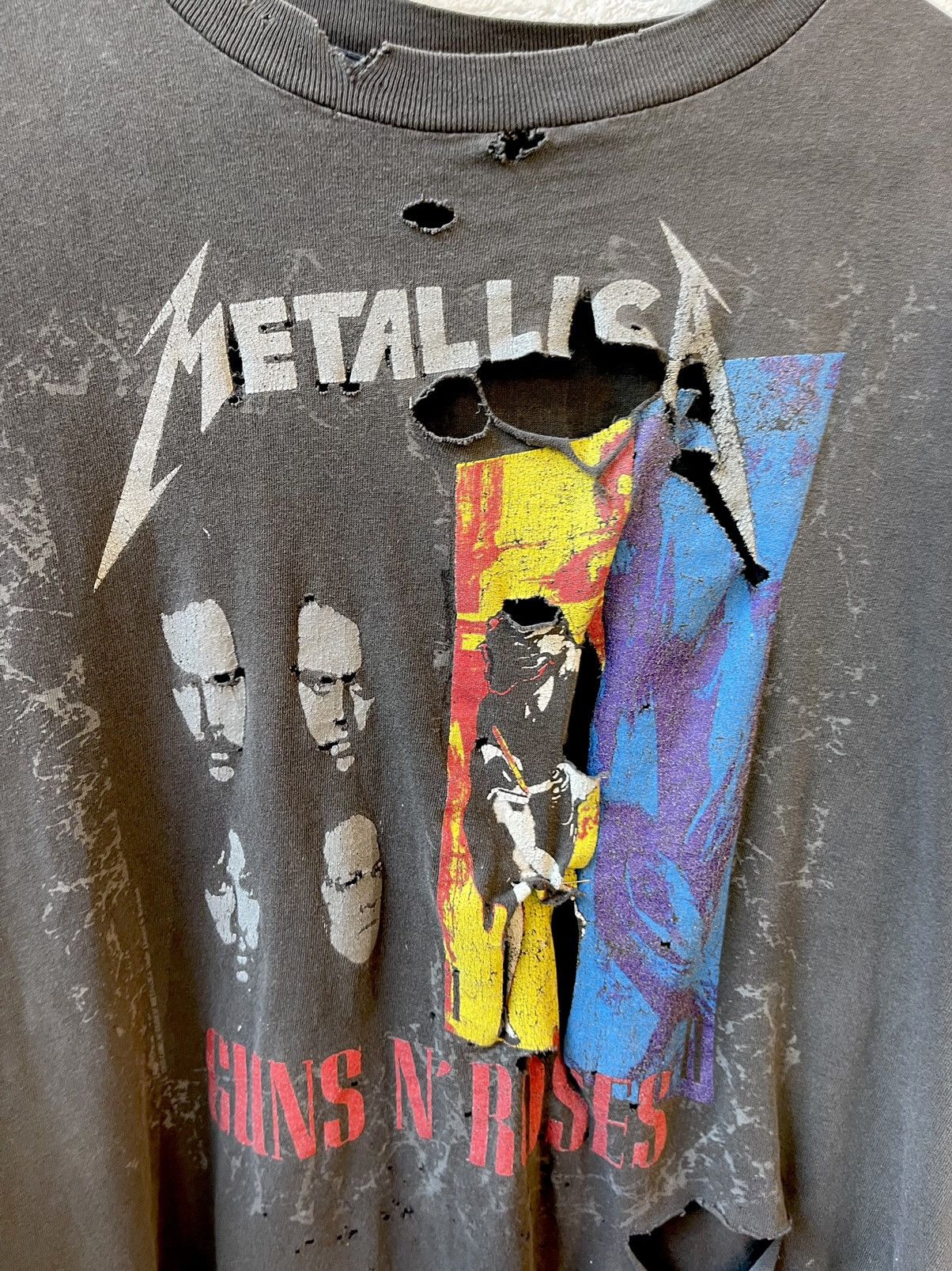 Vintage 1992 Metallica Guns N Roses THRASHED Band Shirt