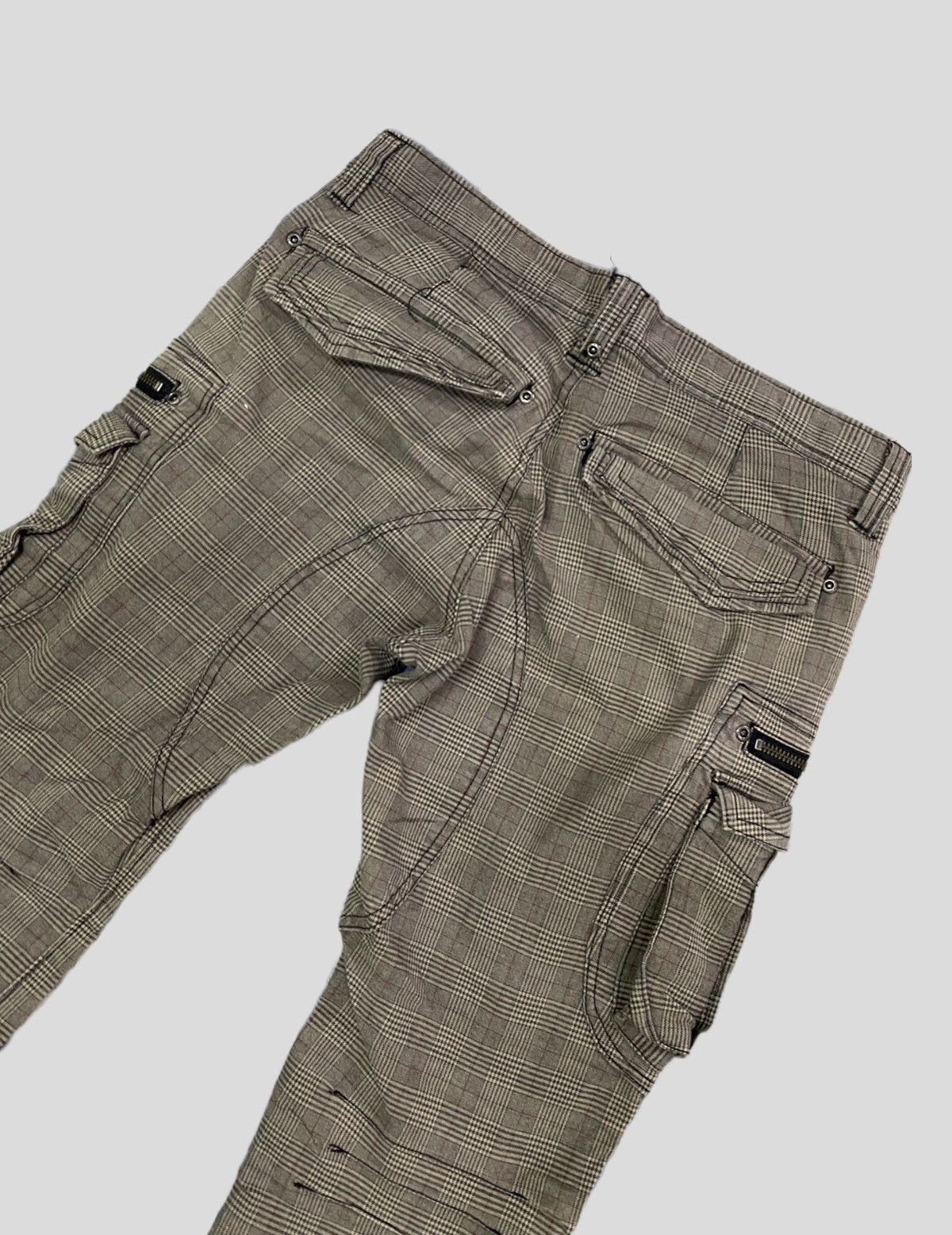 Designer × Japanese Brand BEEBALL 8 Pocket Checked Bootcut Cargo Pants Size US 28 / EU 44 - 6 Thumbnail
