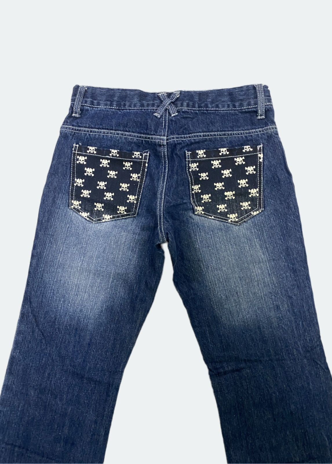 Designer × Japanese Brand × Vintage BA-TSU STUDIO Back Pocket Skull Rock Denim Size 28" / US 6 / IT 42 - 9 Thumbnail