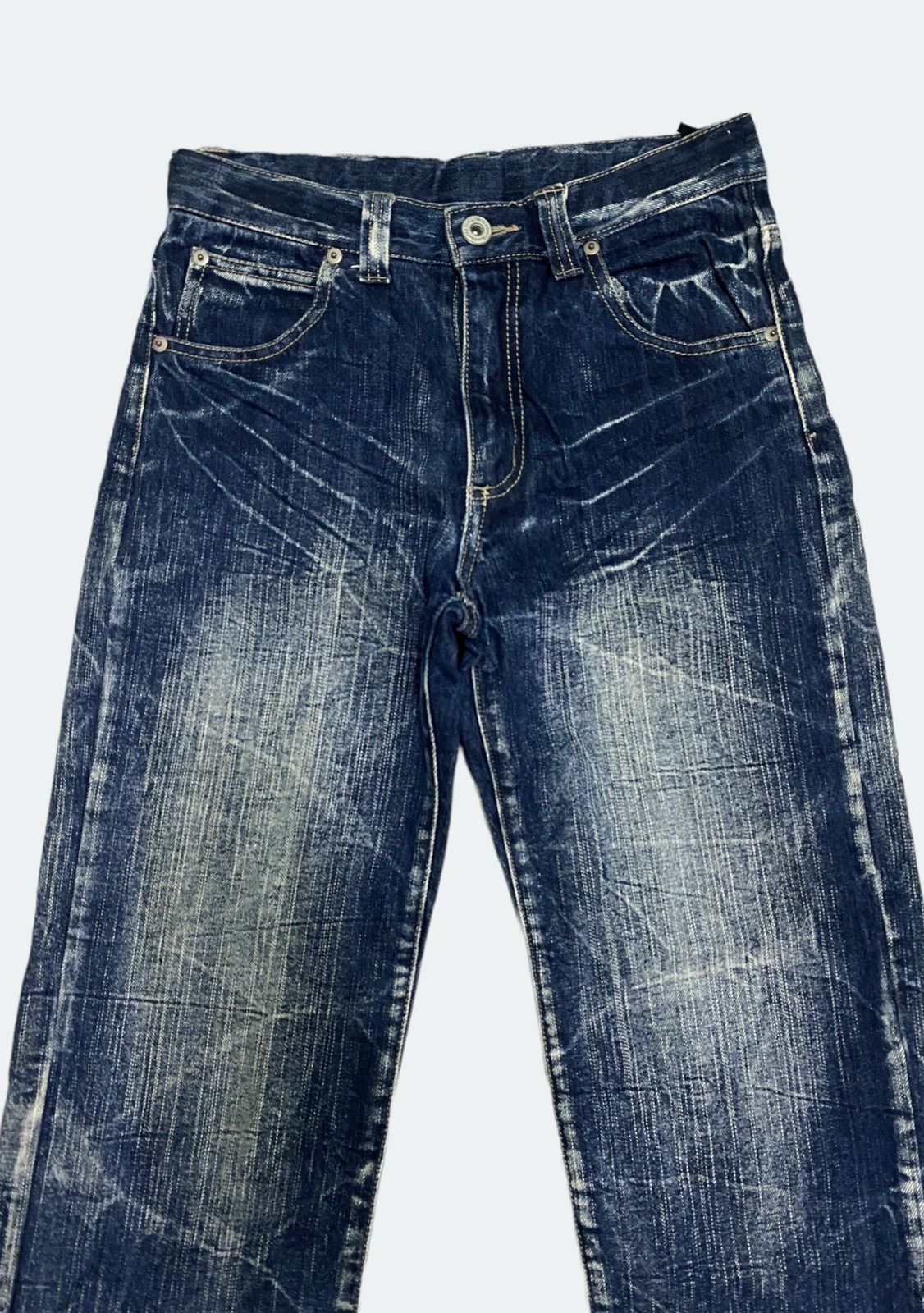 Designer × Japanese Brand × Seditionaries Japanese Unknown Wings Back Side Distressed Acid Wash Denim Size US 27 - 5 Thumbnail
