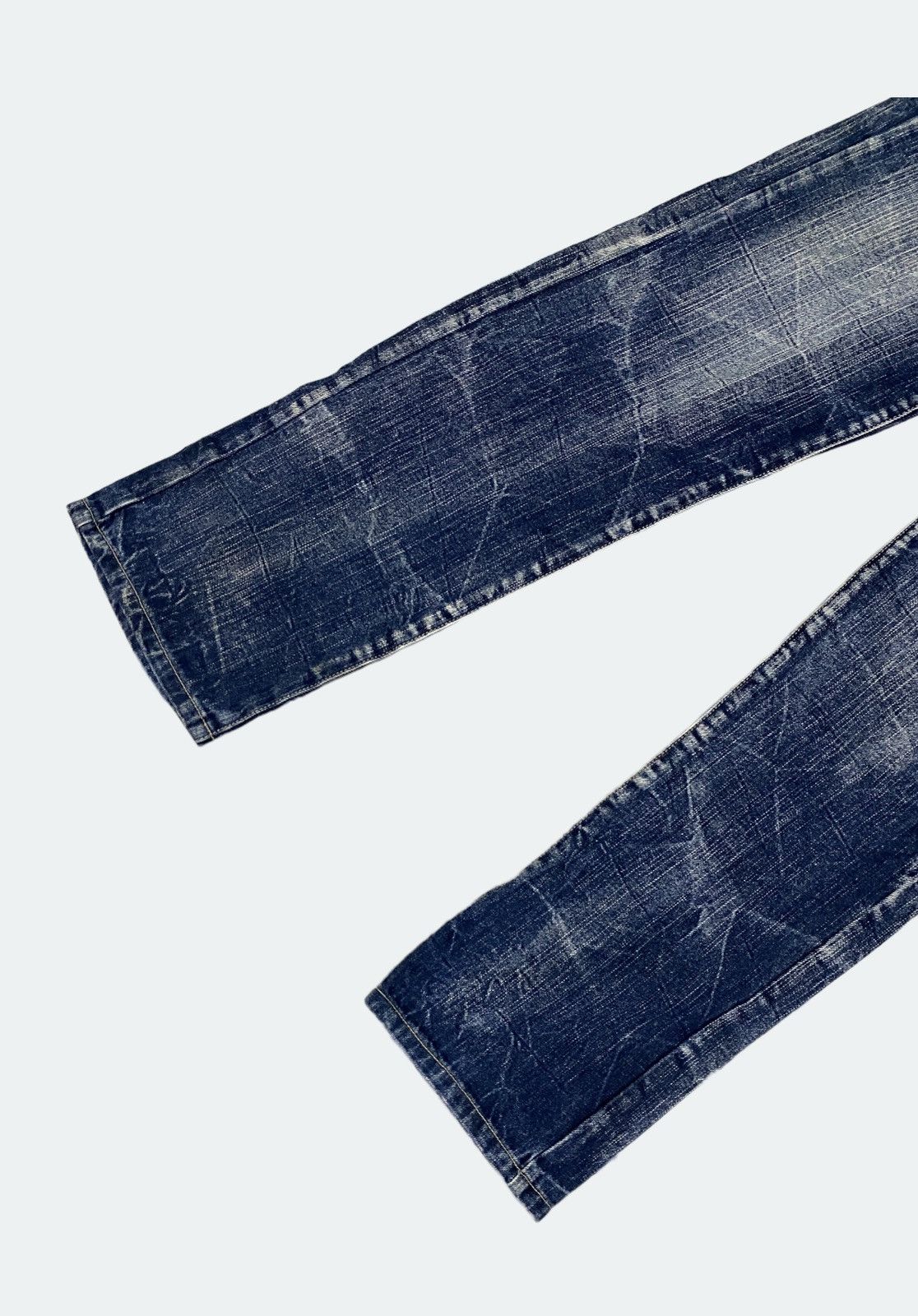 Designer × Japanese Brand × Seditionaries Japanese Unknown Wings Back Side Distressed Acid Wash Denim Size US 27 - 4 Thumbnail
