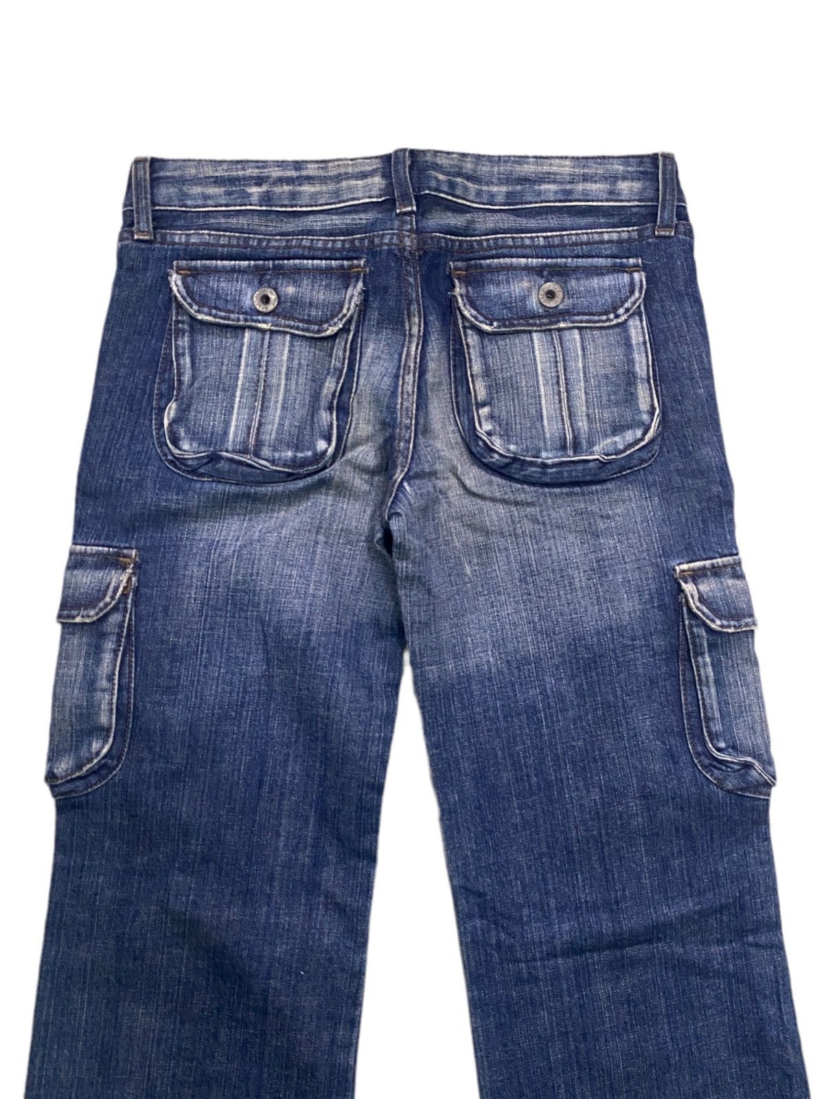 Designer × Japanese Brand MOUSSY 6 Pocket Parachute Low Waist Cargo Denim Size 28" / US 6 / IT 42 - 6 Thumbnail