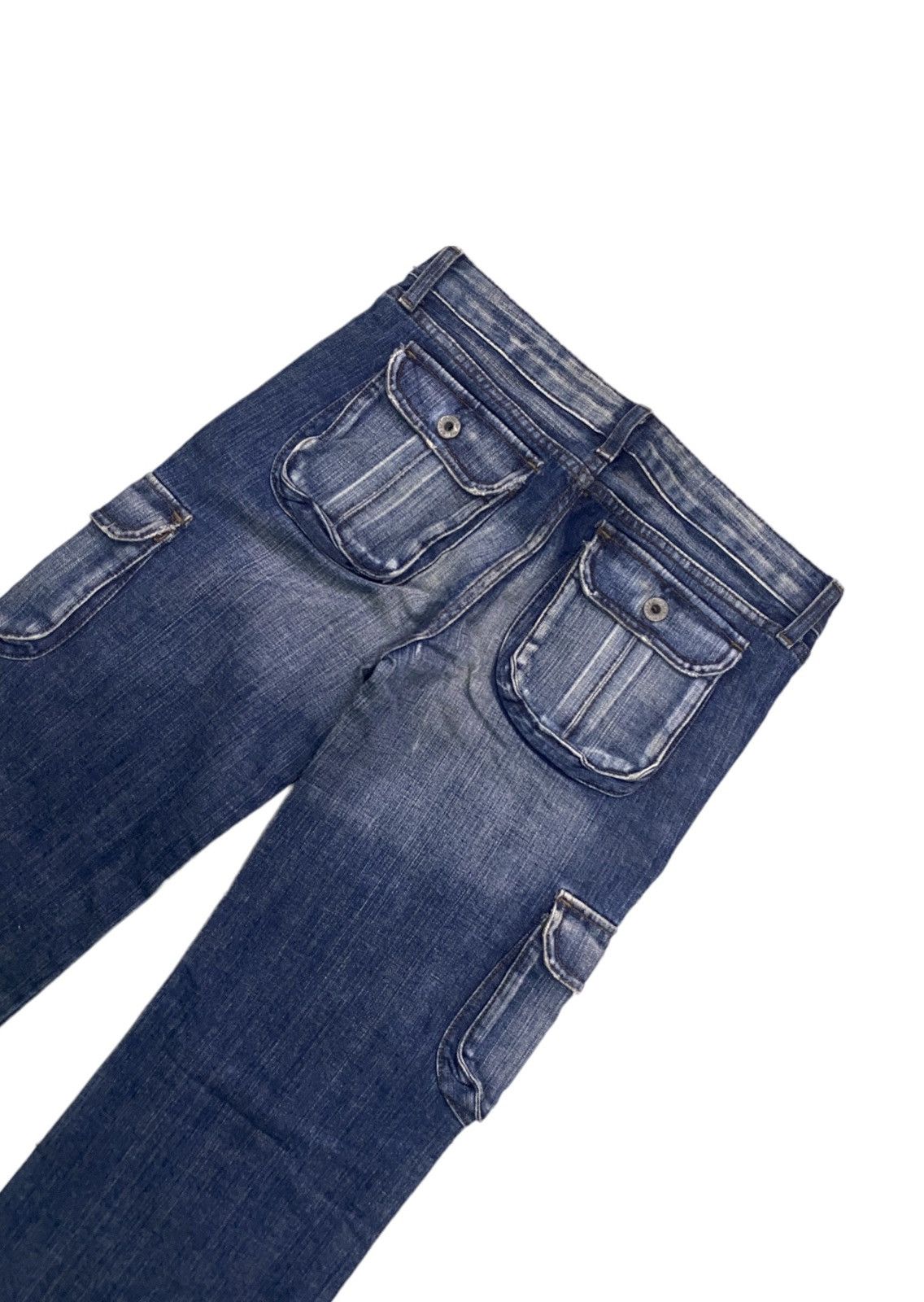 Designer × Japanese Brand MOUSSY 6 Pocket Parachute Low Waist Cargo Denim Size 28" / US 6 / IT 42 - 4 Thumbnail