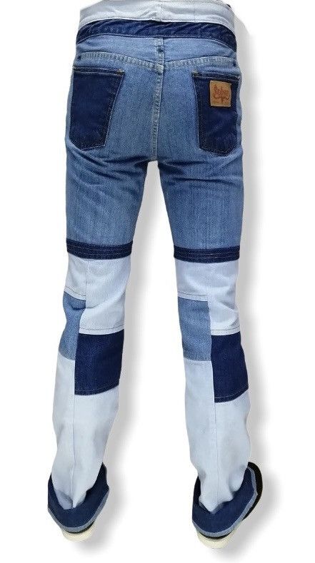 Japanese Brand FIRE! Vtg Custom BOBSON High Waisted Patchwork Denim Size US 27 - 6 Thumbnail