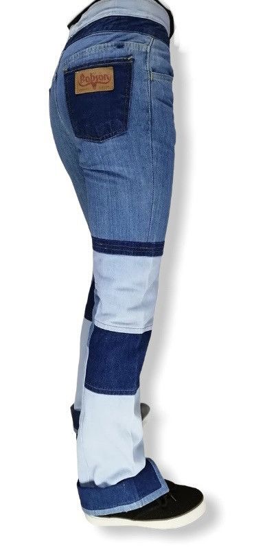 Japanese Brand FIRE! Vtg Custom BOBSON High Waisted Patchwork Denim Size US 27 - 7 Thumbnail