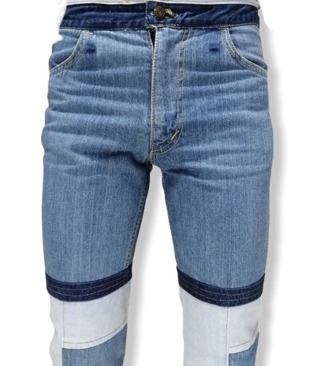 Japanese Brand FIRE! Vtg Custom BOBSON High Waisted Patchwork Denim Size US 27 - 5 Thumbnail