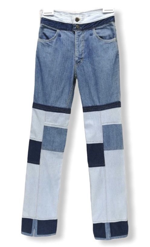 Japanese Brand FIRE! Vtg Custom BOBSON High Waisted Patchwork Denim Size US 27 - 2 Thumbnail