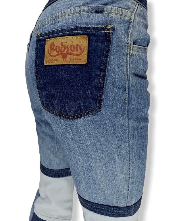 Japanese Brand FIRE! Vtg Custom BOBSON High Waisted Patchwork Denim Size US 27 - 8 Thumbnail