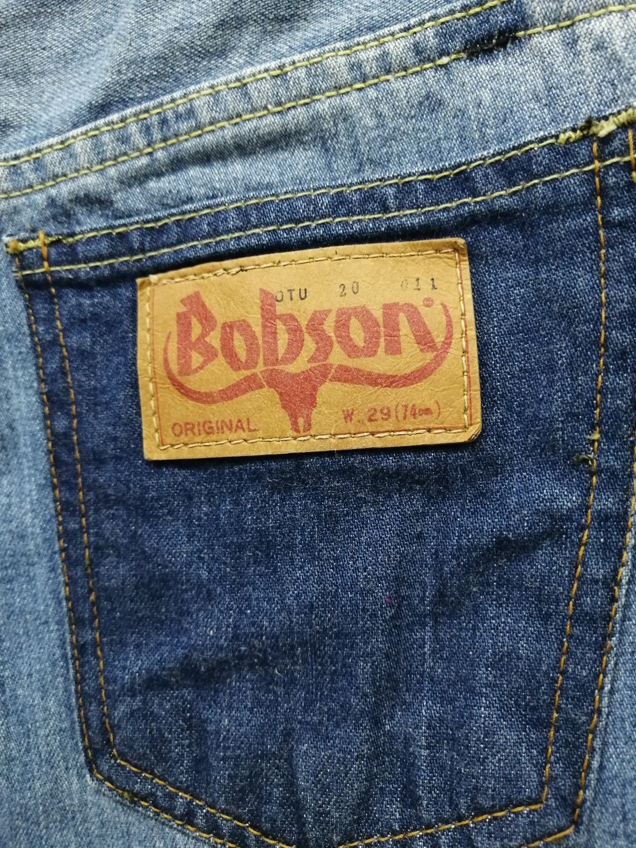 Japanese Brand FIRE! Vtg Custom BOBSON High Waisted Patchwork Denim Size US 27 - 15 Thumbnail