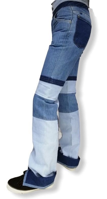 Japanese Brand FIRE! Vtg Custom BOBSON High Waisted Patchwork Denim Size US 27 - 10 Thumbnail