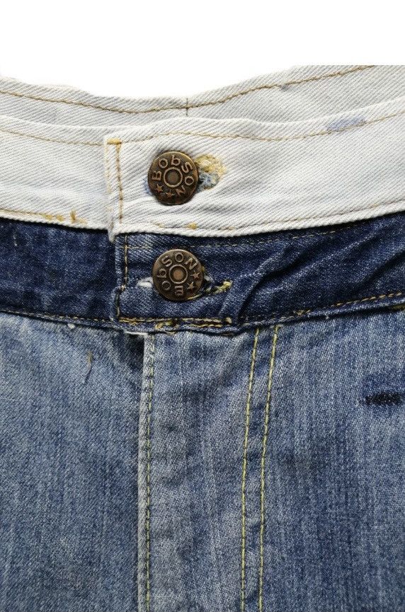 Japanese Brand FIRE! Vtg Custom BOBSON High Waisted Patchwork Denim Size US 27 - 16 Thumbnail