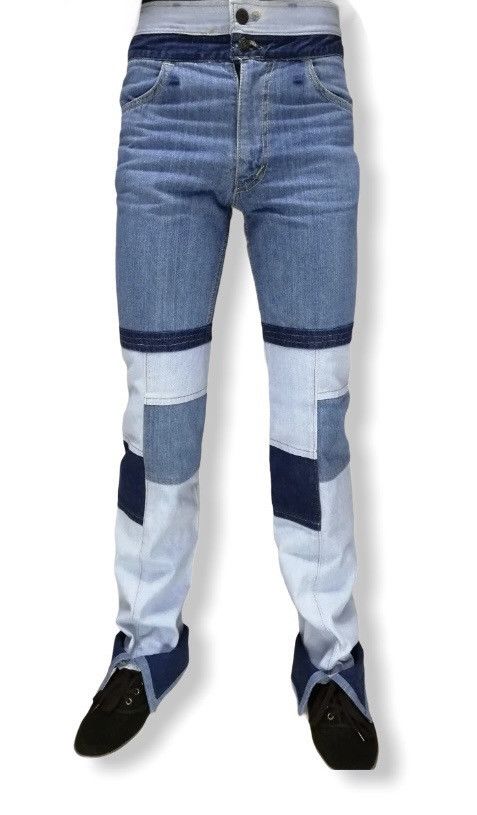 Japanese Brand FIRE! Vtg Custom BOBSON High Waisted Patchwork Denim Size US 27 - 4 Thumbnail