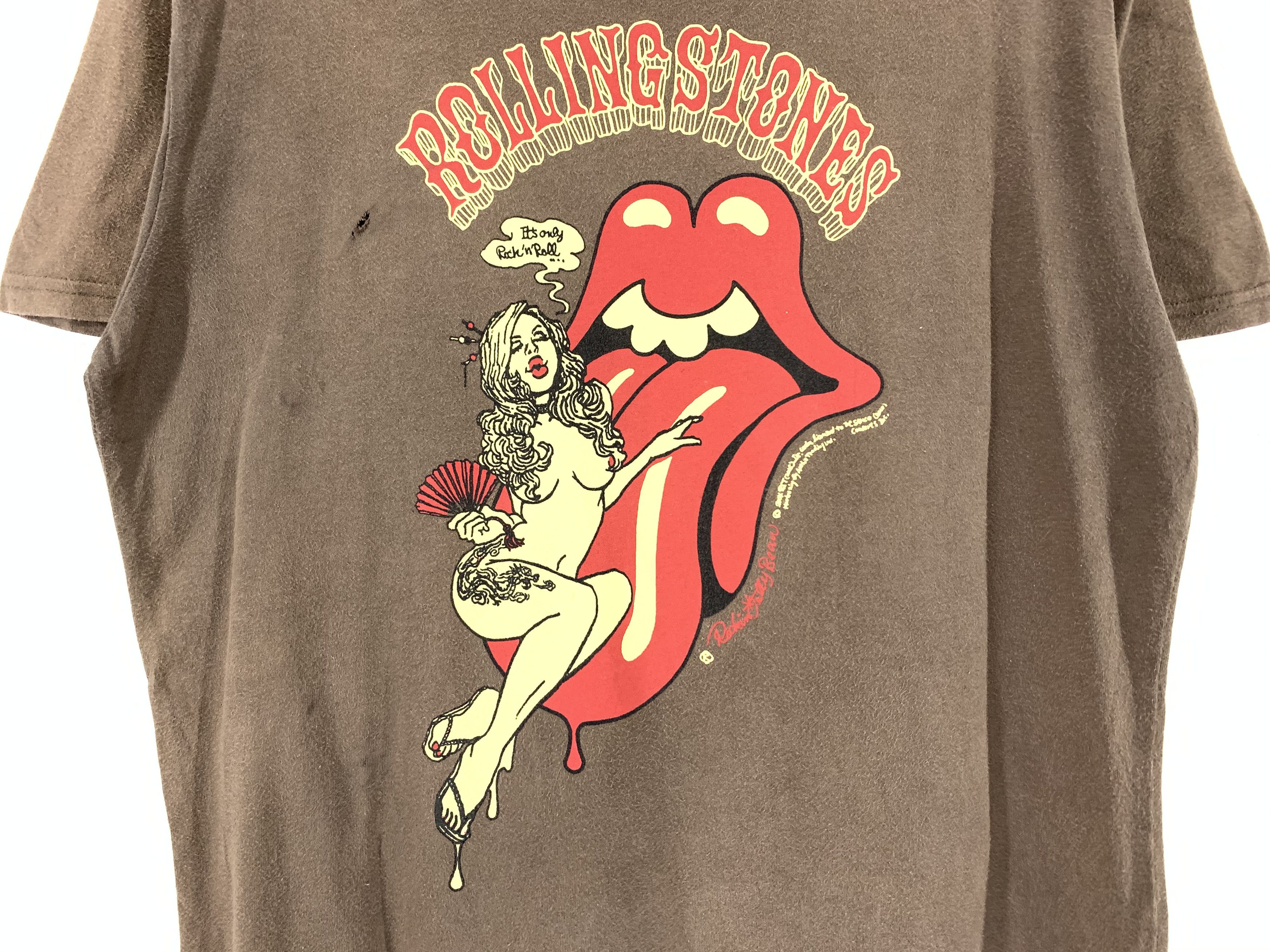 Band Tees × Vintage The rolling stones naked lady distressed shirt Size US L / EU 52-54 / 3 - 3 Thumbnail