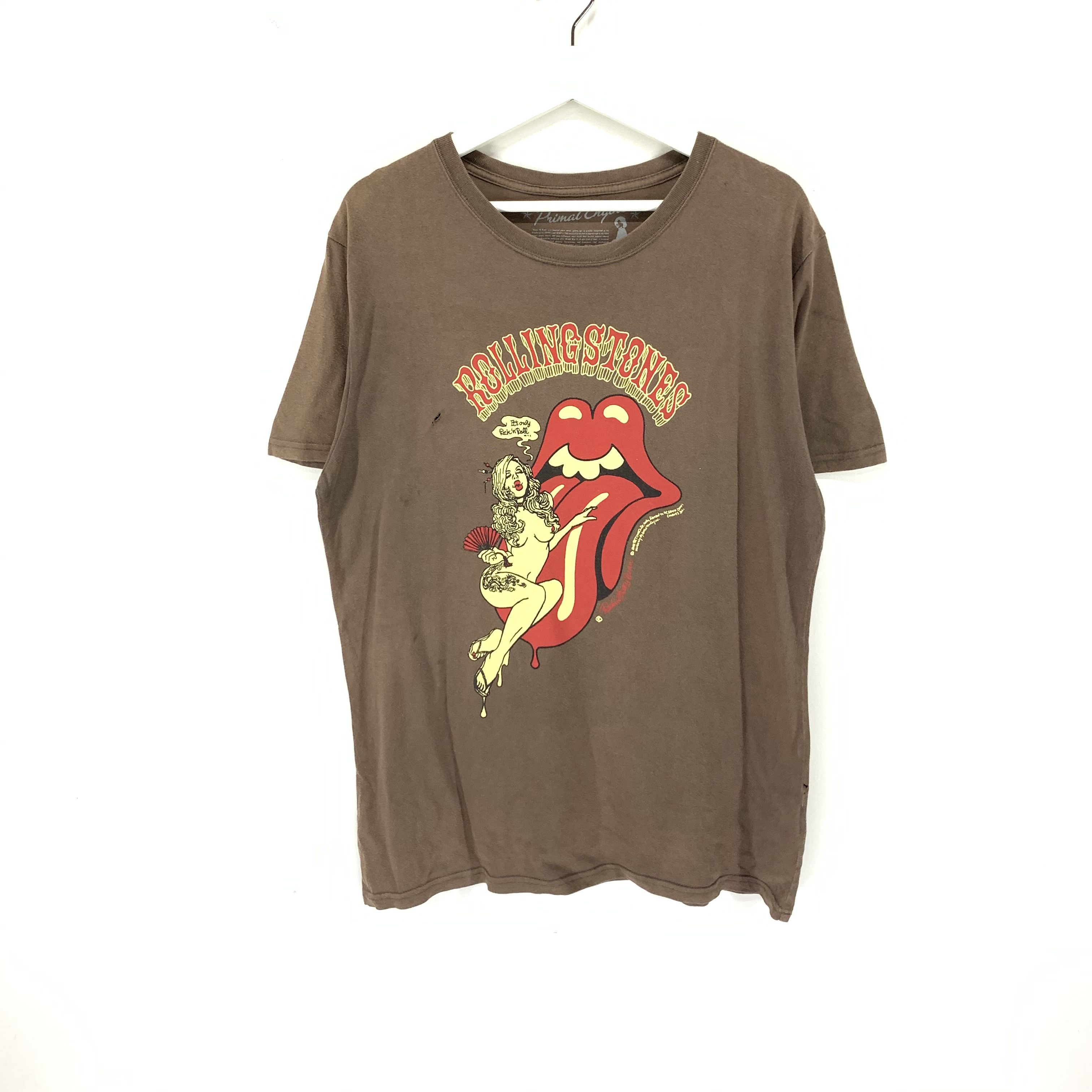 Band Tees × Vintage The rolling stones naked lady distressed shirt Size US L / EU 52-54 / 3 - 1 Thumbnail