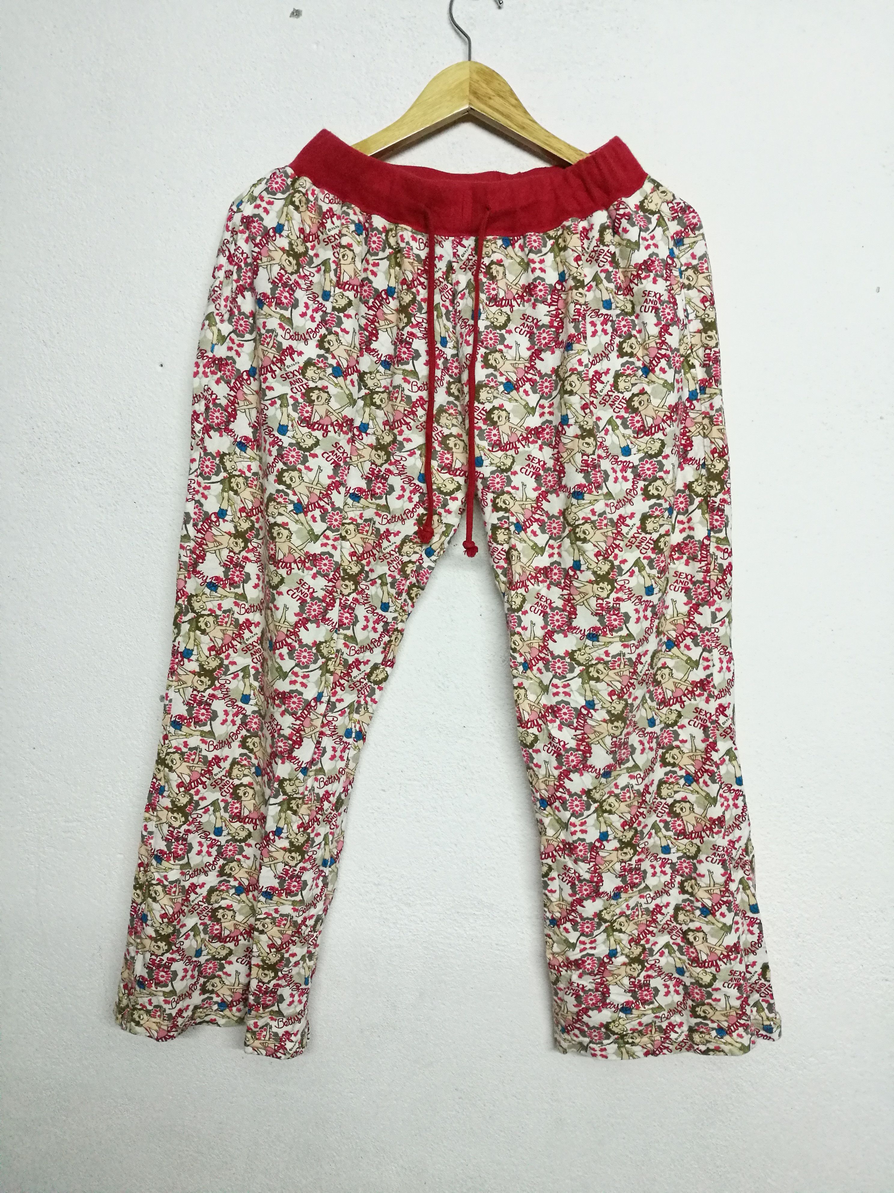 image of Vintage Betty Boop Sexy And Cute Full Print Pant in Floral, Men's (Size 26)