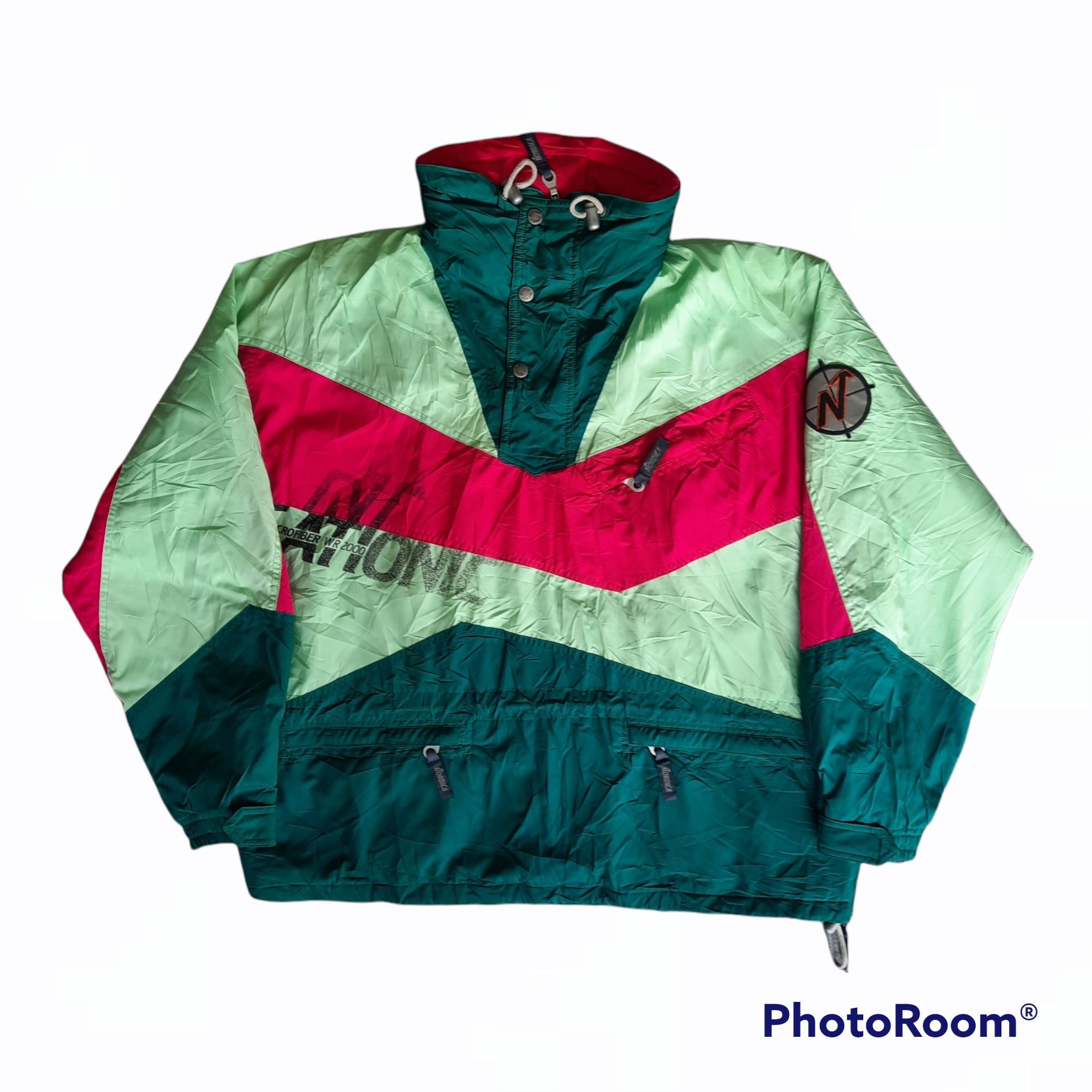 image of Archival Clothing Vintage Nordica Multicolor Made In Italy Ski Hoodie Jacket, Men's (Size Large)