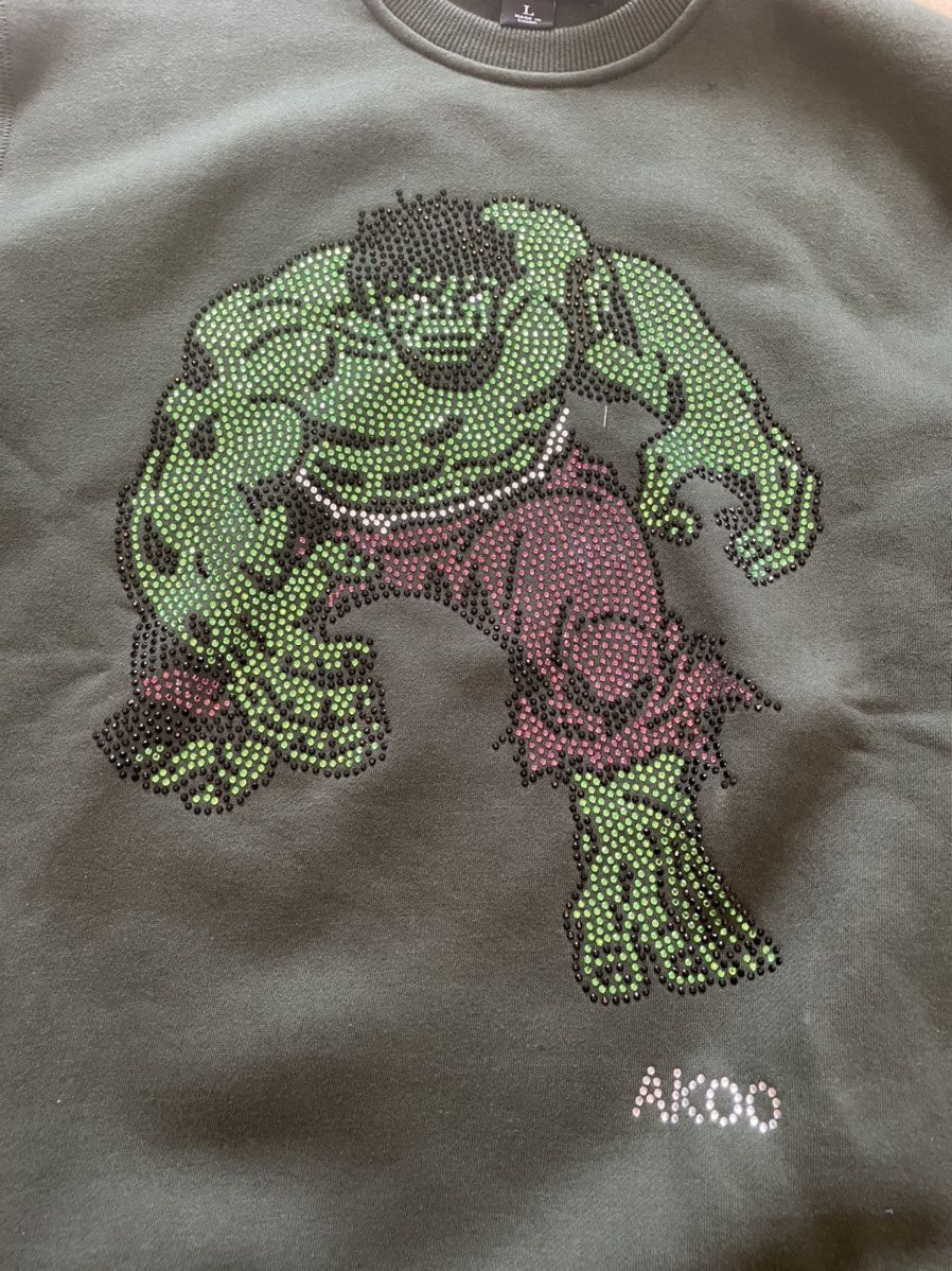 AKOO UNWORN* Akoo marvel hulk crystal sweatshirt L Size US L / EU 52-54 / 3 - 5 Thumbnail