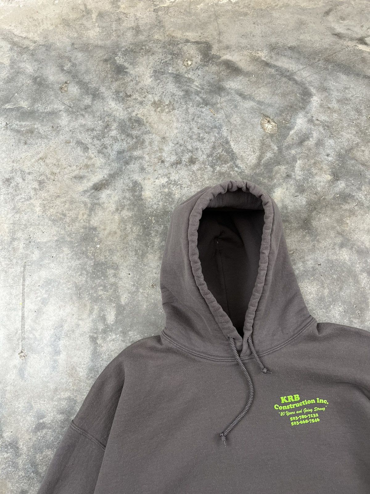 Vintage Vintage Oversized Heavyweight Neon Construction Hoodie Large Size US L / EU 52-54 / 3 - 4 Thumbnail