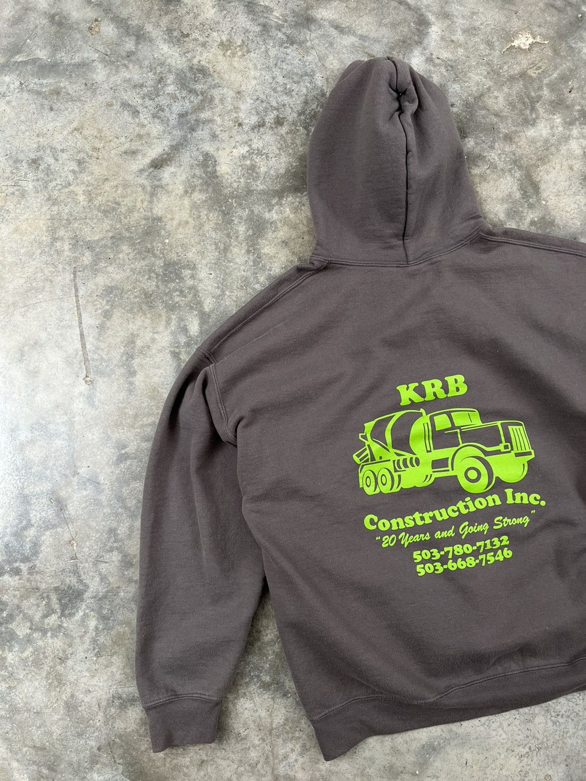 Vintage Vintage Oversized Heavyweight Neon Construction Hoodie Large Size US L / EU 52-54 / 3 - 2 Thumbnail